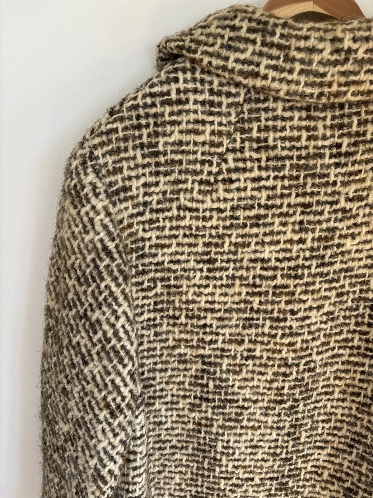 Herbert Bass Wool Coat M* Big Buttons Union Label True Vintage Boucle Nubby