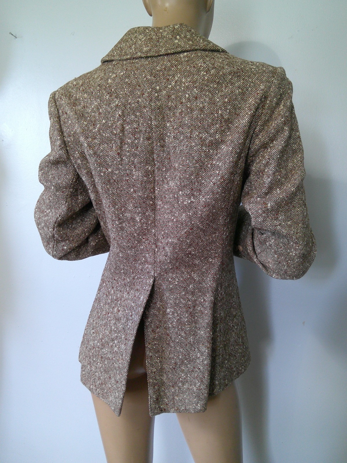 Vt 70&rsquo;s PENDLETON Gorgeous Tan Brown Wool TWEED Fitted Blazer Jacket M/L Ex Cond
