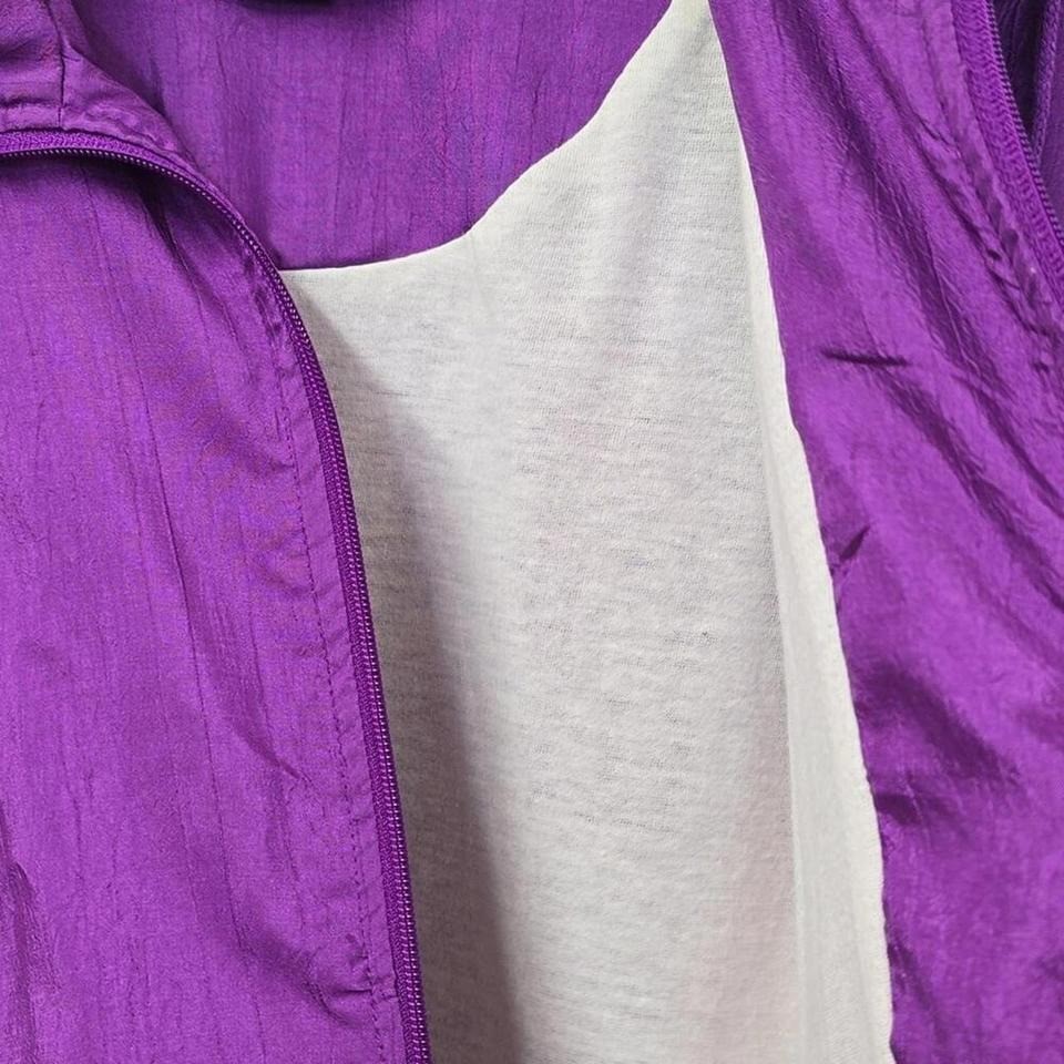 Cabazon Vintage 80s 90s Colorblock Windbreaker Jacket Purple Pink Blue Womens S