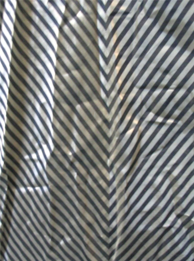 VINTAGE 1950s CUSTOM MADE GRAY & IVORY SILK STRIPED MITERED SLEEVELES DRESS ~38&Prime;