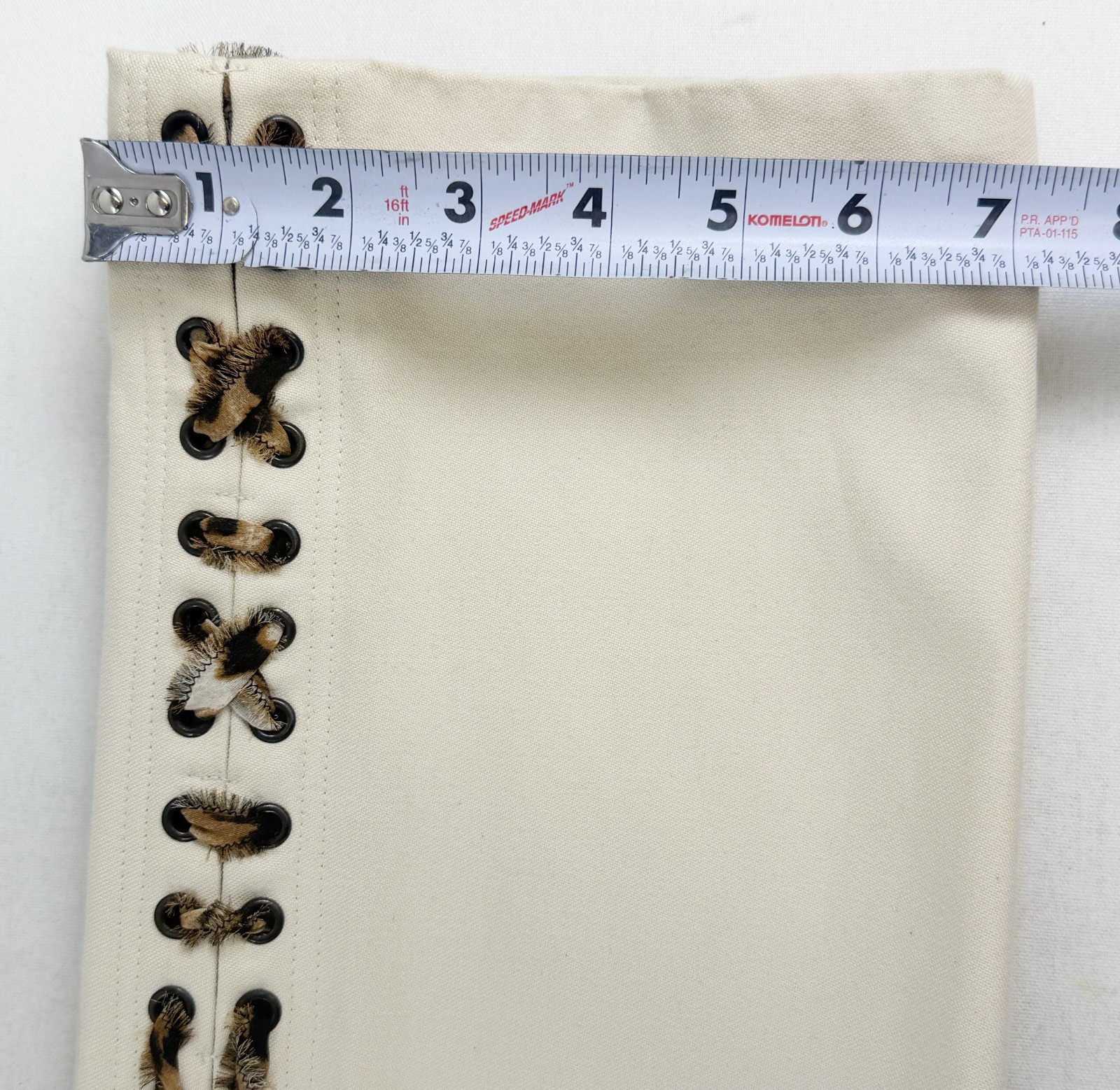 2002 YVES SAINT LAURENT Rive Gauche Mombasa Pants 40 8 Ivory Tom Ford Lace Up