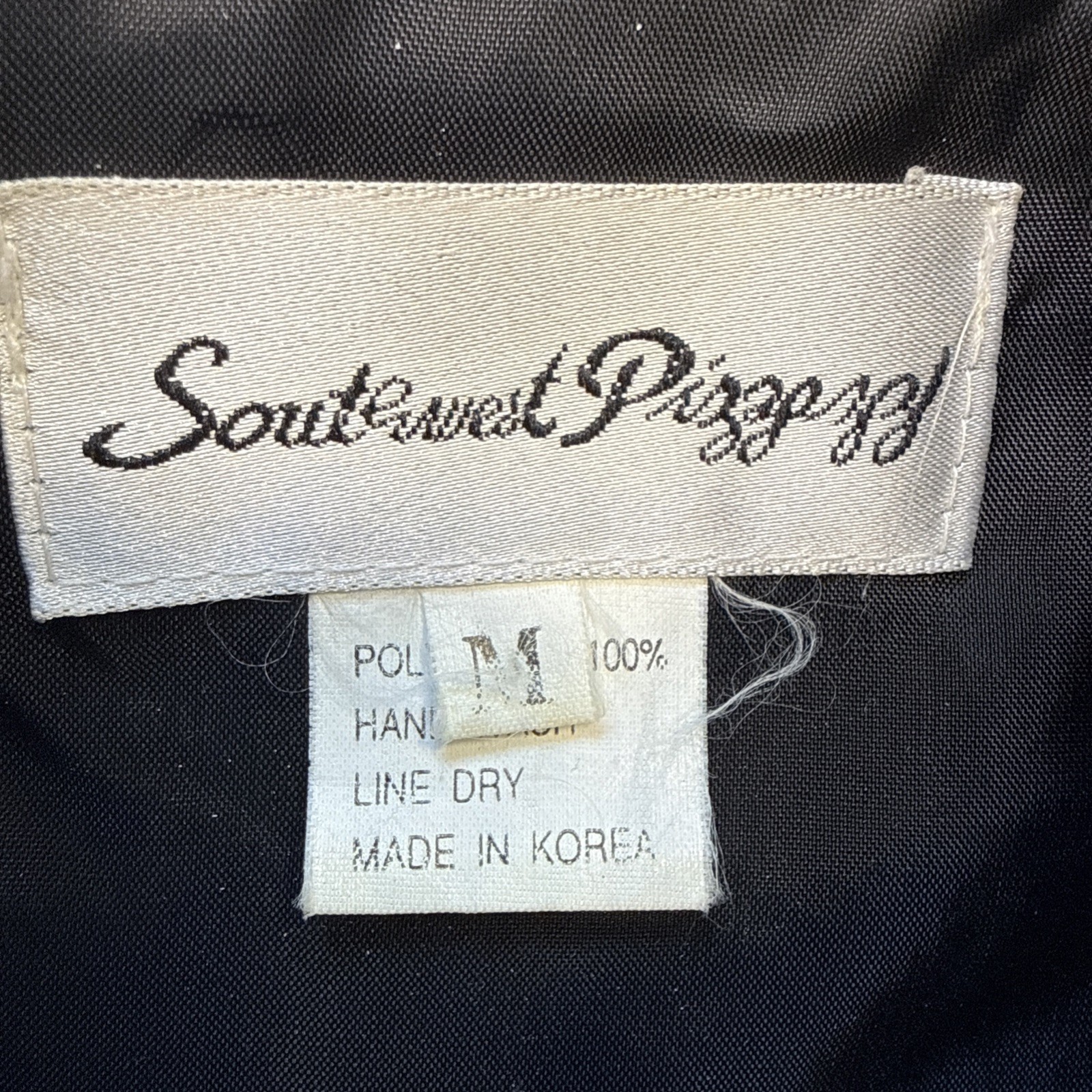 80’s 90’s Vintage Blue Purple Green Bomber Jacket Southwest Pizzazz M Ripple