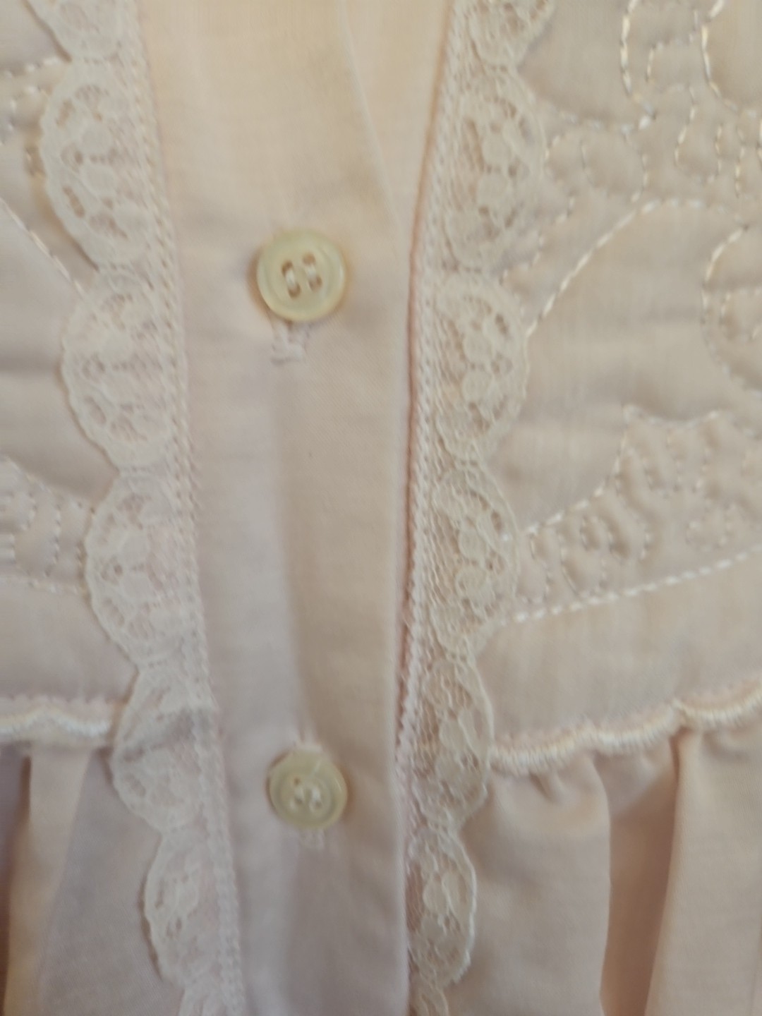 Vintage Cachet Size Large (16-18) Long Pink Embroidered Nightgown