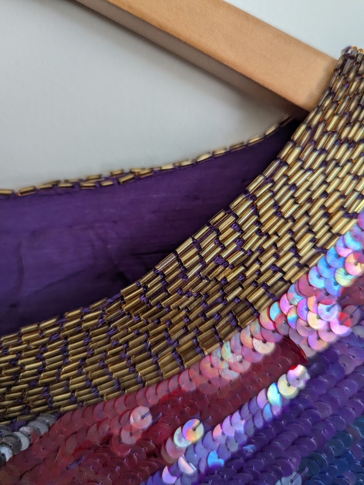 80s 90s Vintage Sequin Beaded Silk Top Art To Wear Cocktail Evening 2X Plus Glam