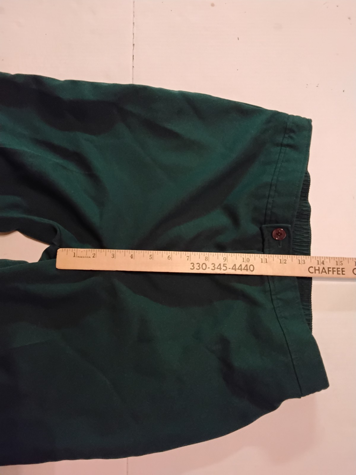 VTG 70s Polyester Green Bell Bottom Pants Women&rsquo;s 12 (31&Prime;x31&Prime;) Disco Hippie