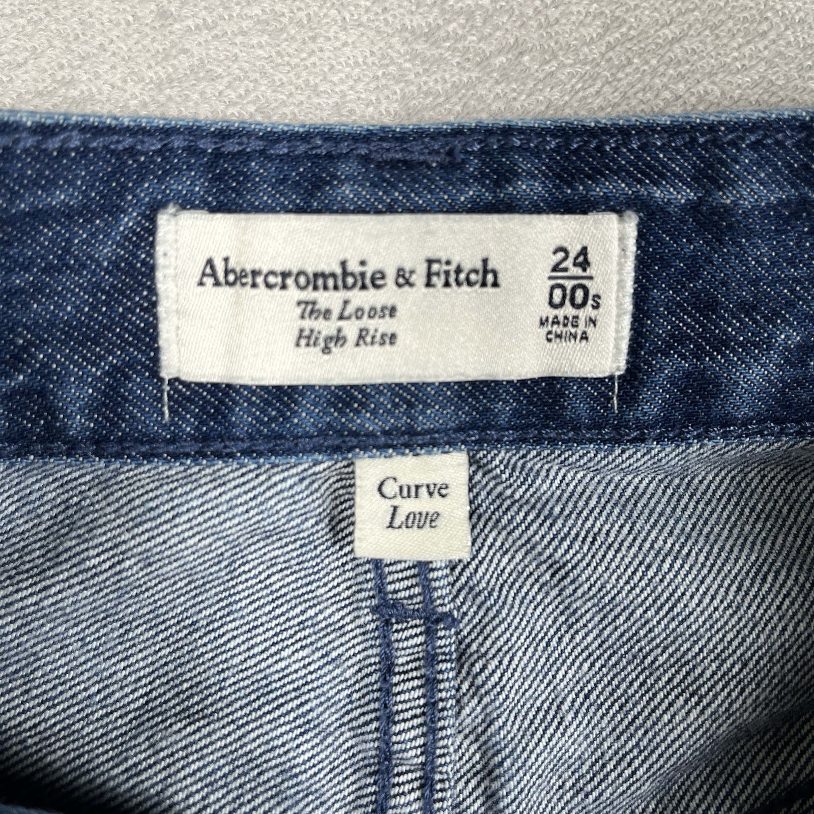 Abercrombie & Fitch | Curve Love The Loose High Rise Jeans Women 24 Pin Striped