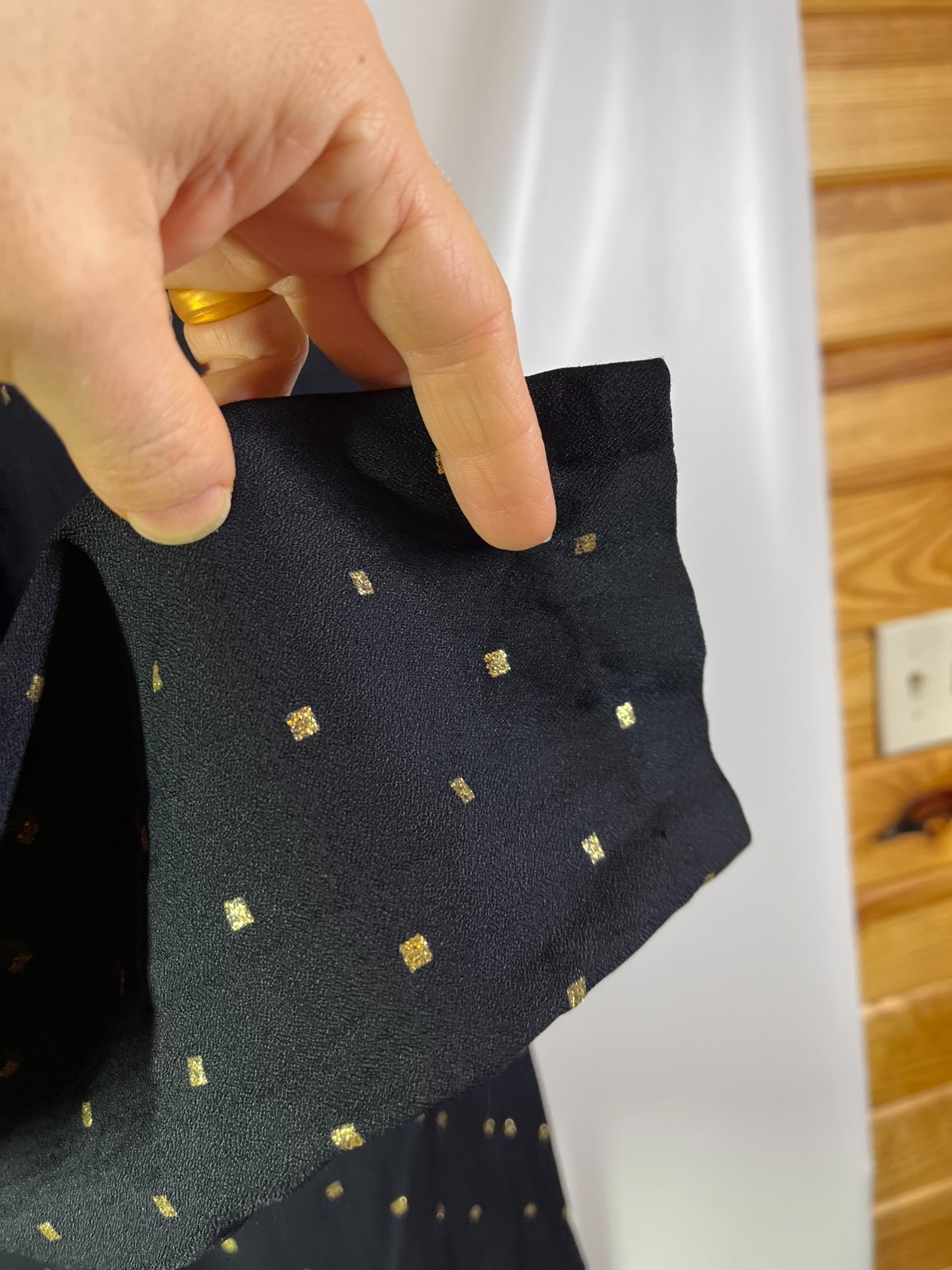 Vintage Essay Size 6 Light Blazer Jacket Black Gold Tie Waist 80s or early 90s