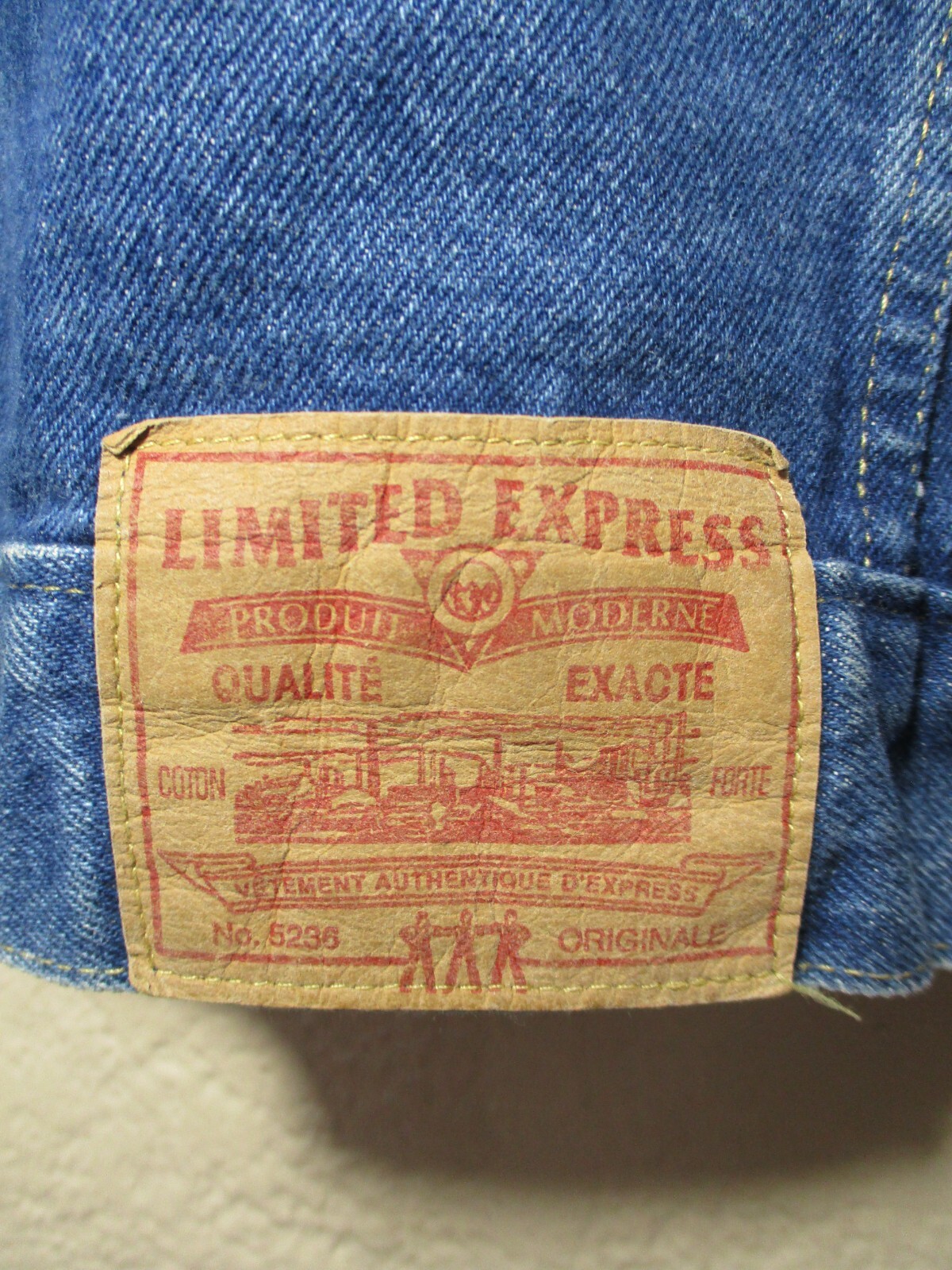 Vintage Limited Express Jean Jacket L Blue Cotton Denim Dolman Sleeve
