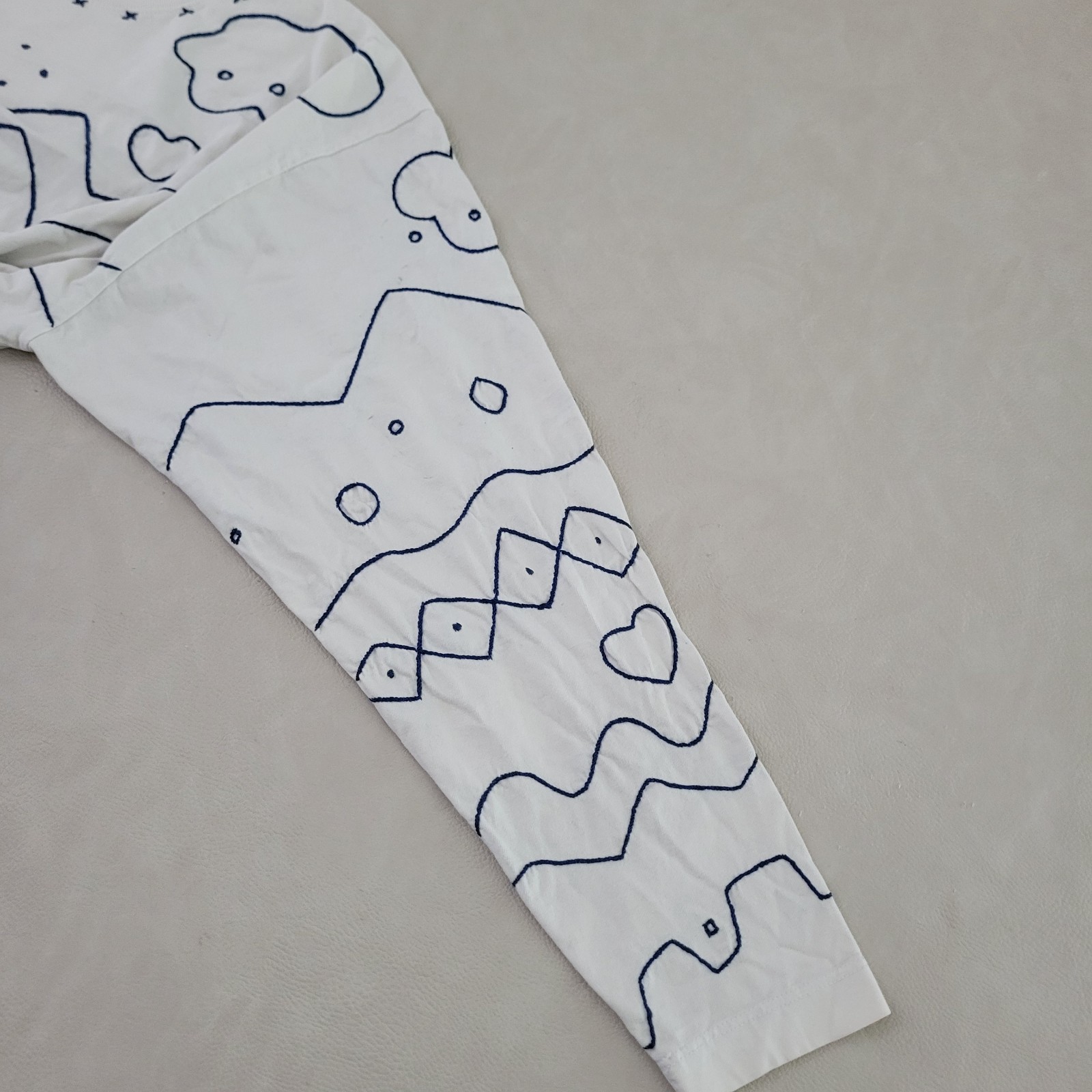 Vintage Swan Magic 90s Embroidered Abstract Graphic Long Sleeve Shirt Size S