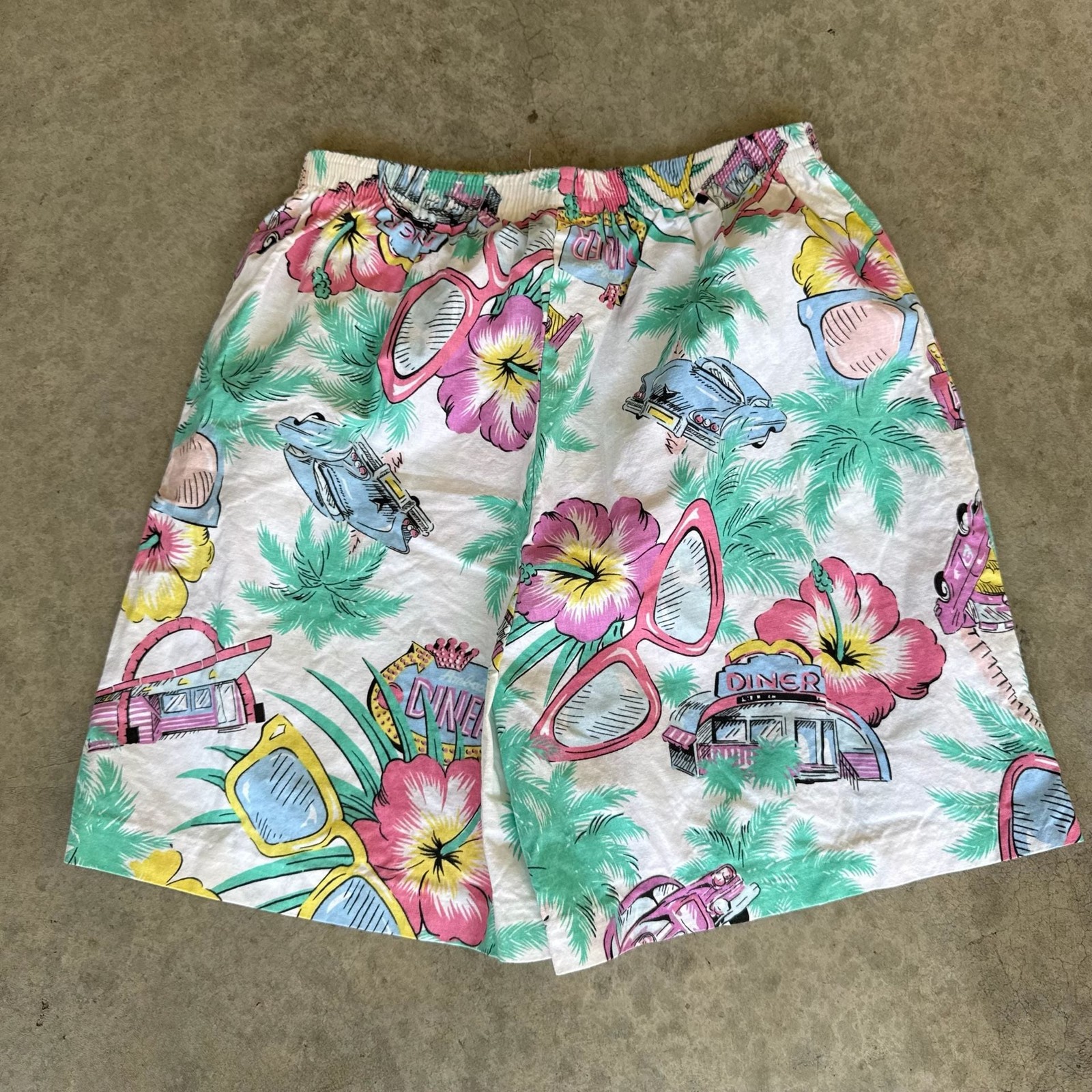 Vintage 80’s/90s Beach Multicolor Jerry Leigh Shorts Large