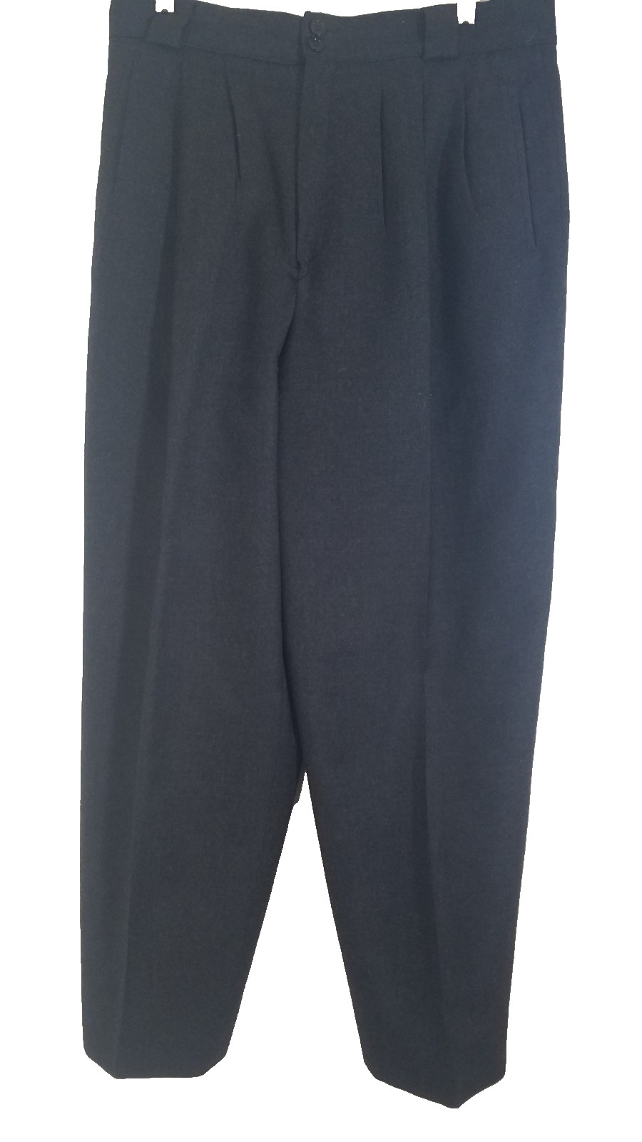 Giorgio Sant Angelo Wool Pants Sz 14 Charcoal Gray Vintage 1980s Lined 5081