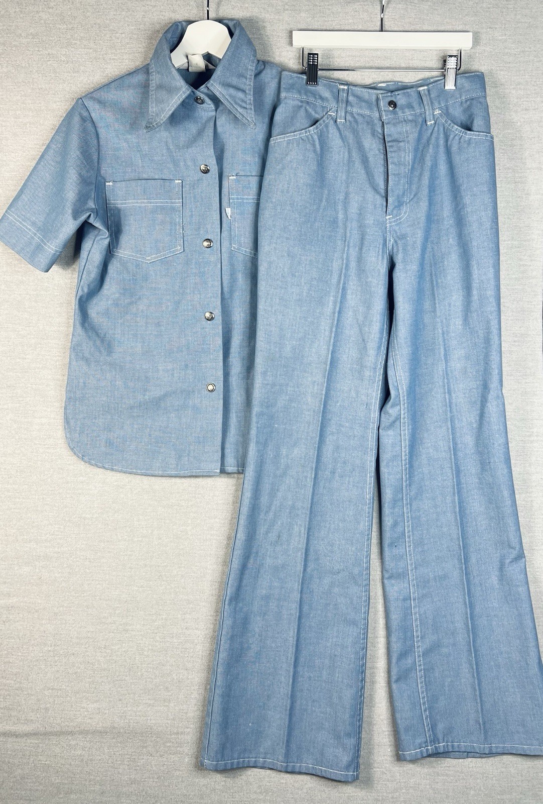 RARE Vintage 1970&rsquo;s Levi&rsquo;s Women’s Chambray Denim Pant SET Size Small Workwear