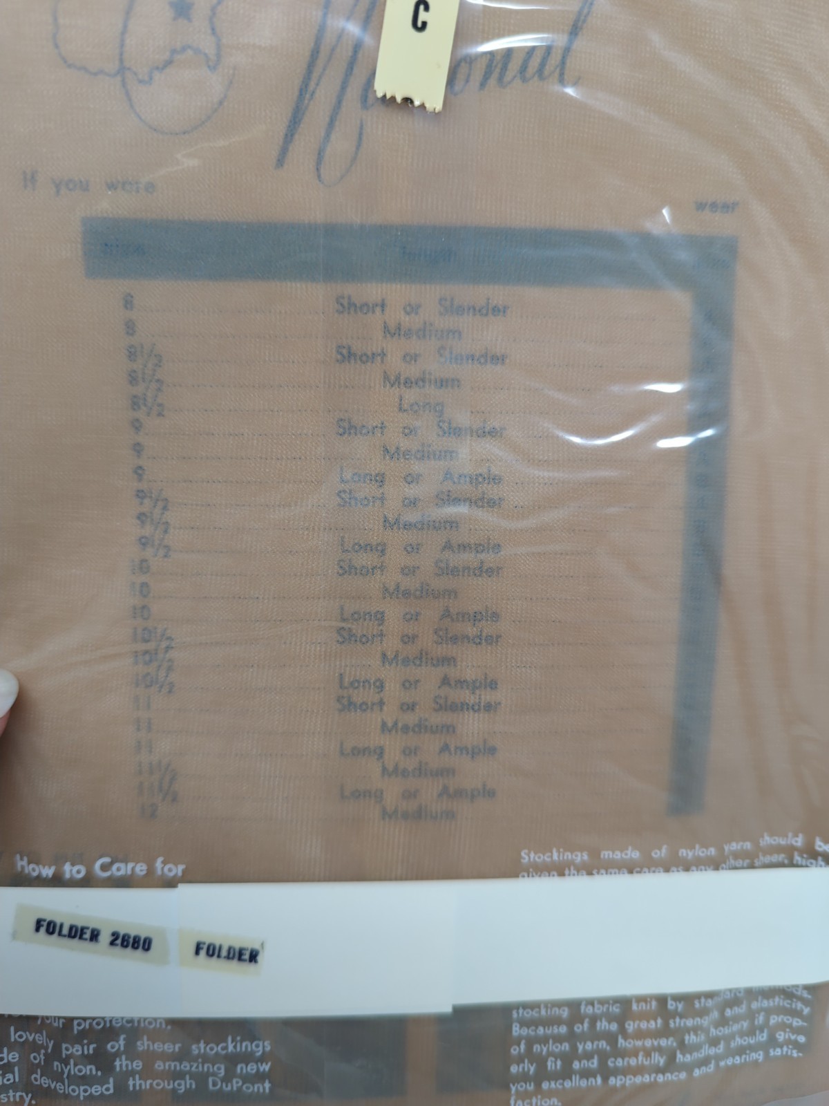 7 Pair Vintage Nylons National&rsquo;s Hosiery 3 Shades Size C Super Sheer Orig Box