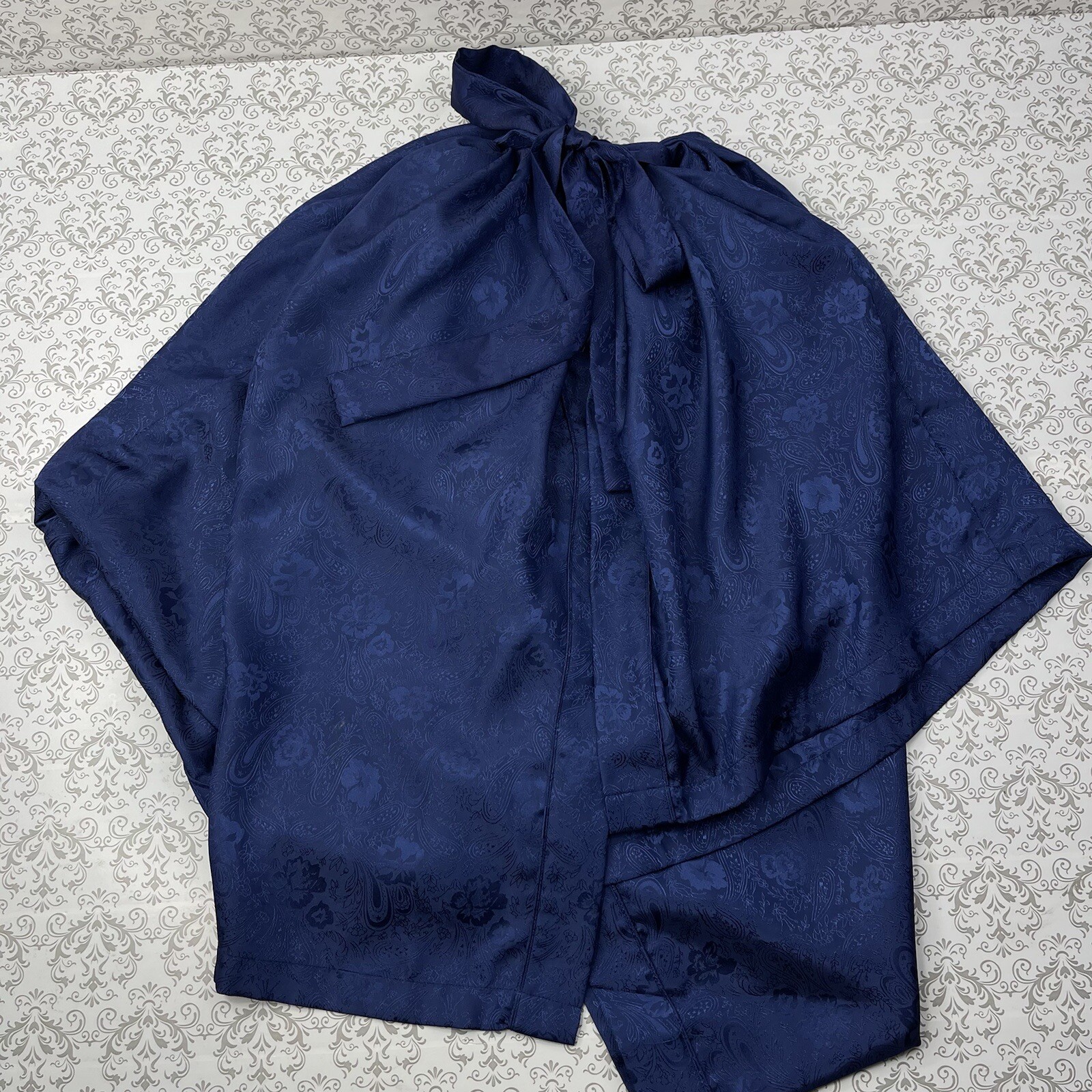 Erika Taylor Intimates Blue Floral Robe Comfortable Sleepwear Vintage M/L