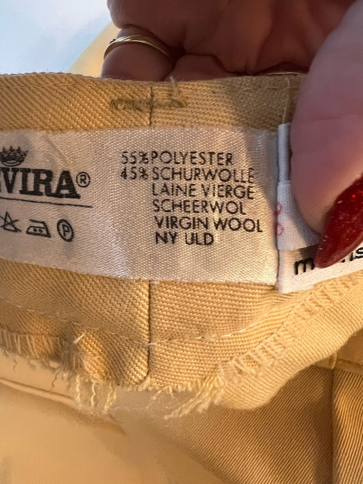 Vintage Poly N Virgin Wool Womens Pants Size 38 W25 Trevor’s Rocke Hosen Selzer