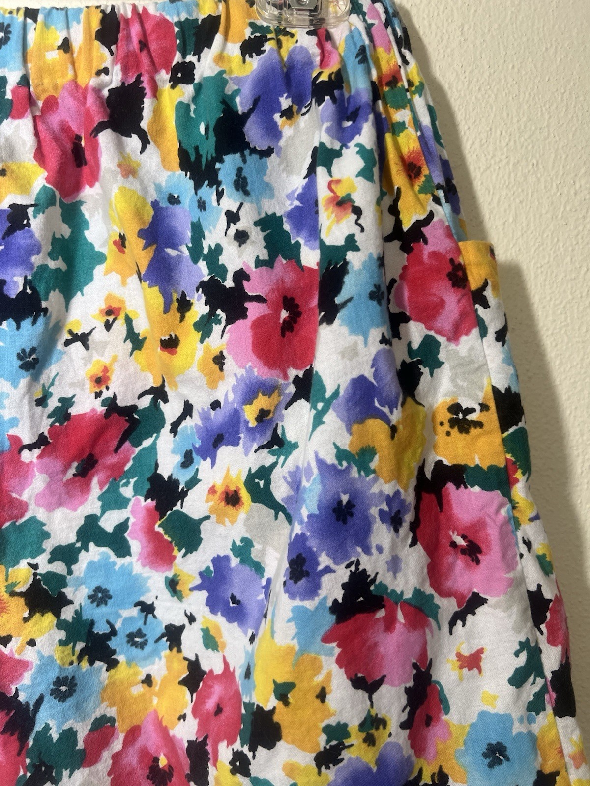 VTG JRT Women’s James River Traders Summer Shorts Pink Multi Floral Pull On, 14