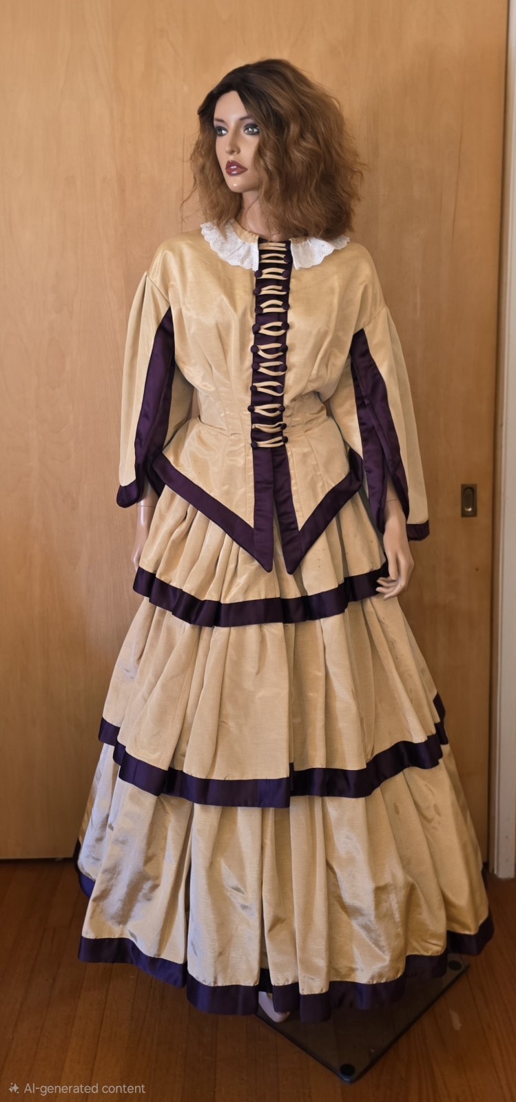VTG SOUTHERN BELLE THEATER CIVIL WAR RENAISSANCE PRAIRIE VICTORIAN 3 PC. DRESS