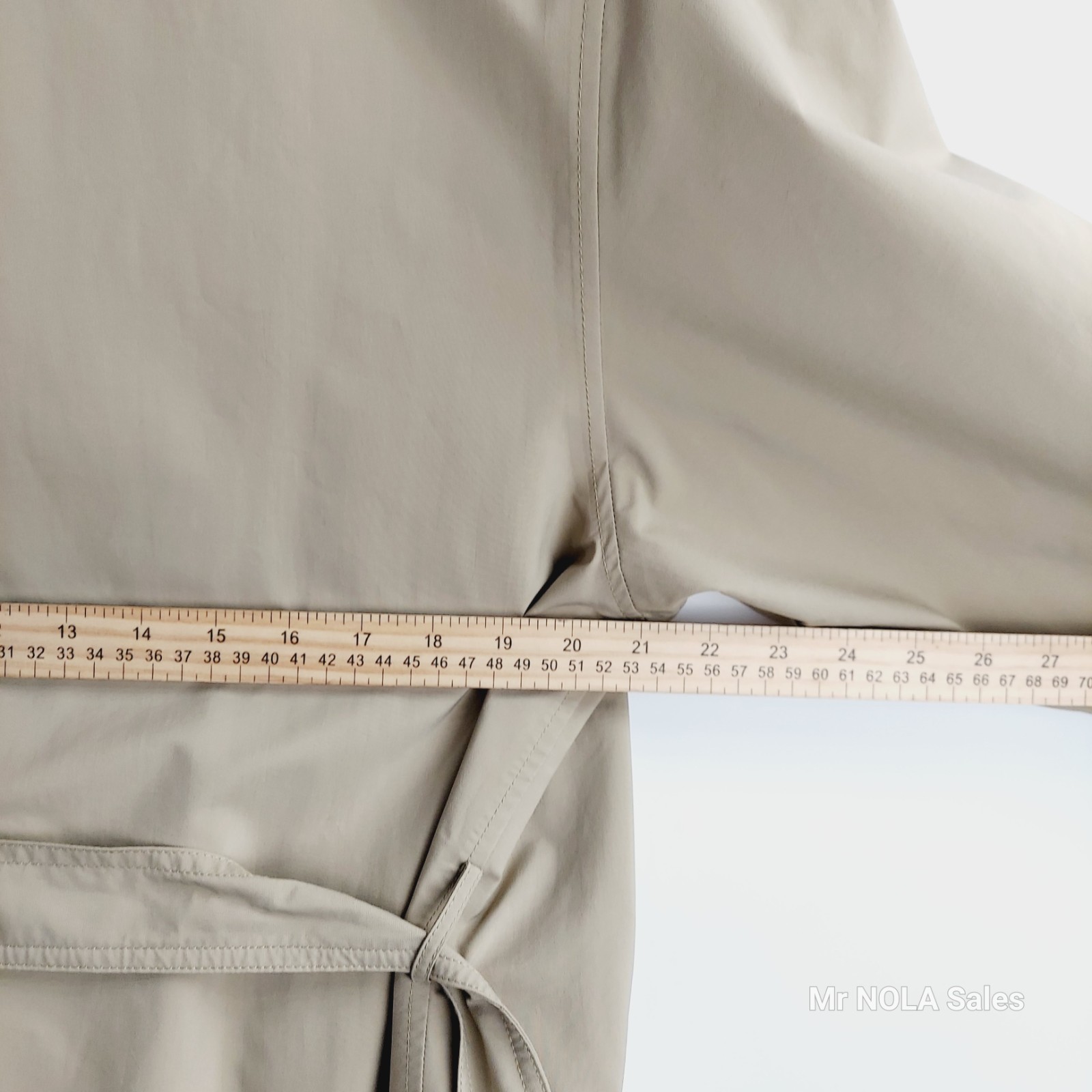 LL Bean Women&rsquo;s Medium Regular Gortex Beige Trench Coat Duster Hidden Buttons