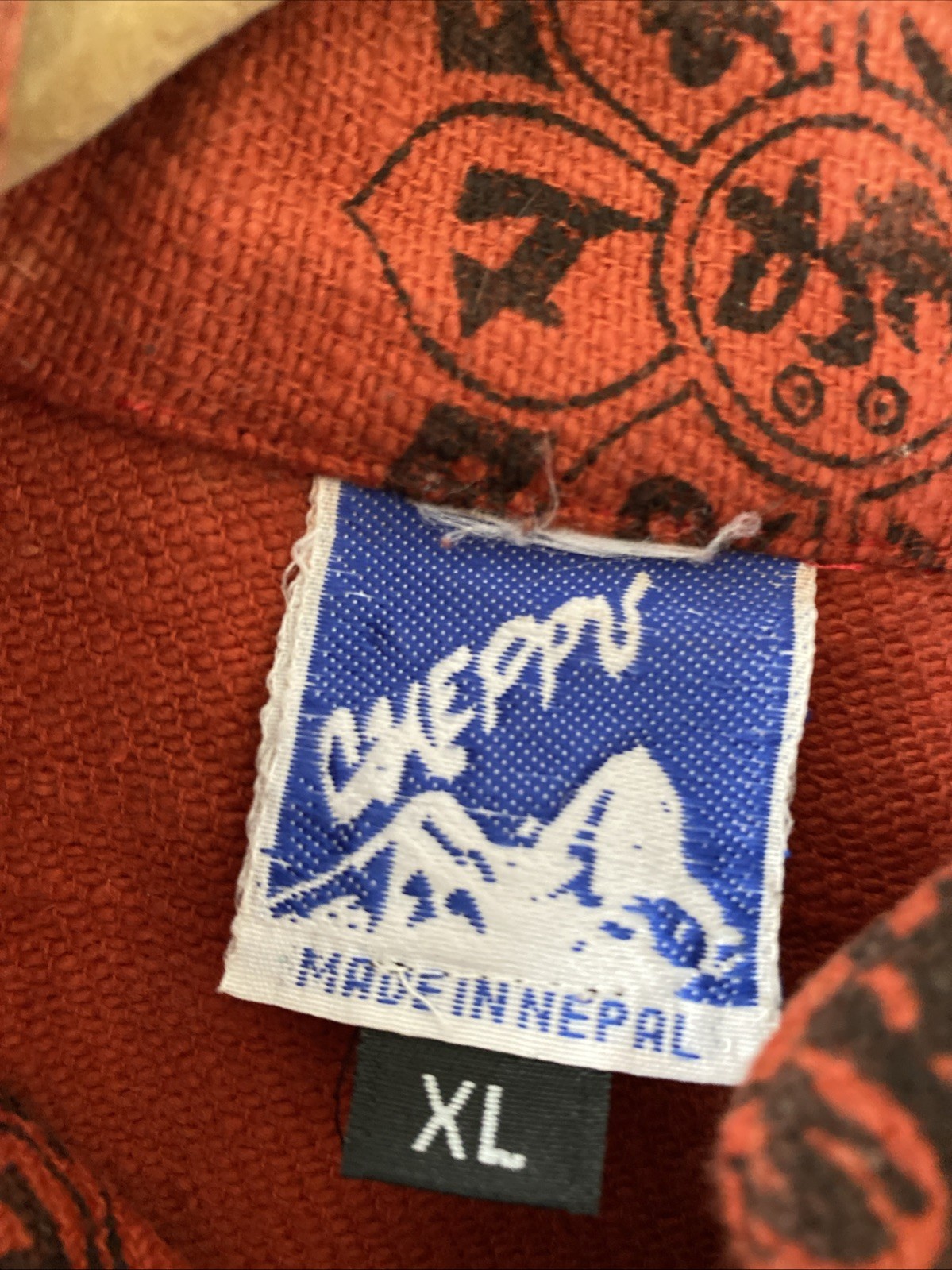 Cheppu Heavy Cotton Jacket, Size XL, Vintage Made In Nepal