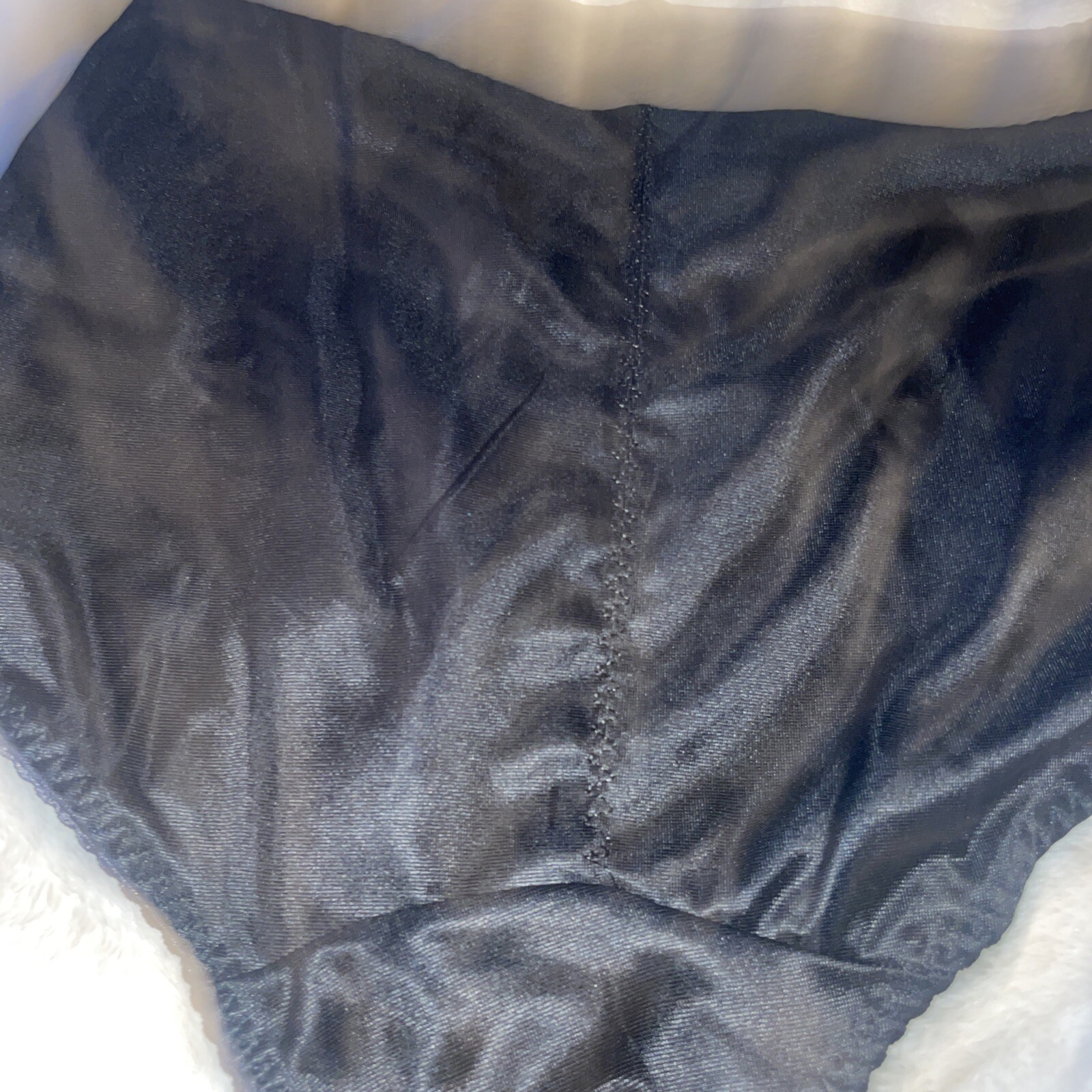Black Shaper VINTAGE panties Polyester spandex Black Lace trim sides NWOT ￼XL