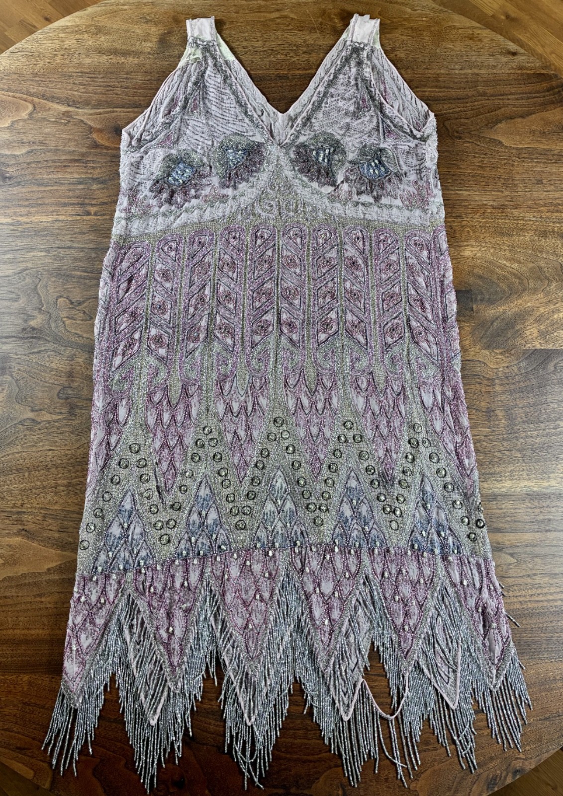 Insanely intricate vintage beaded flapper dress