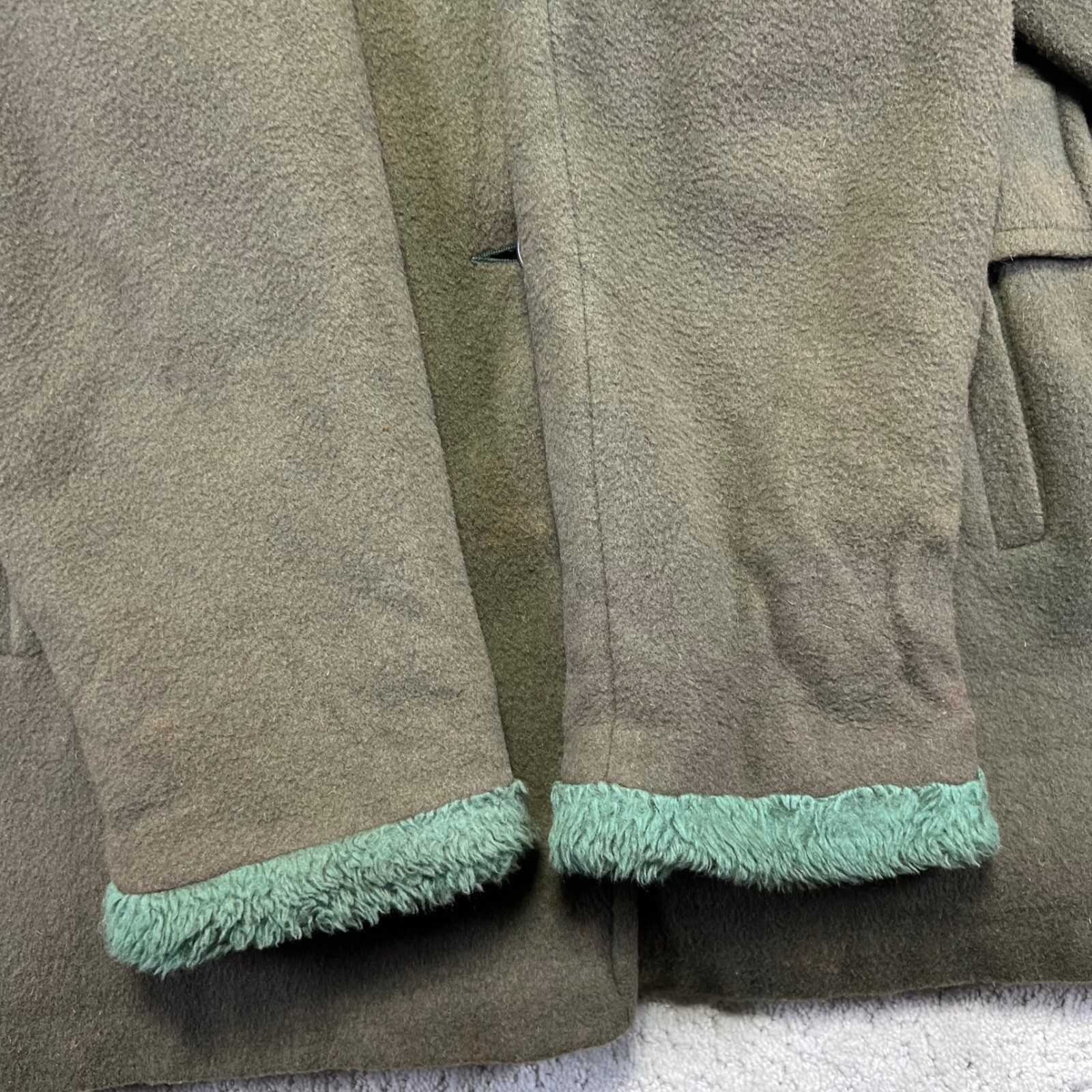 VINTAGE Schuster Camapile Jacket Womens 18 Fine Wool Camel Hair Hooded Coat 50s