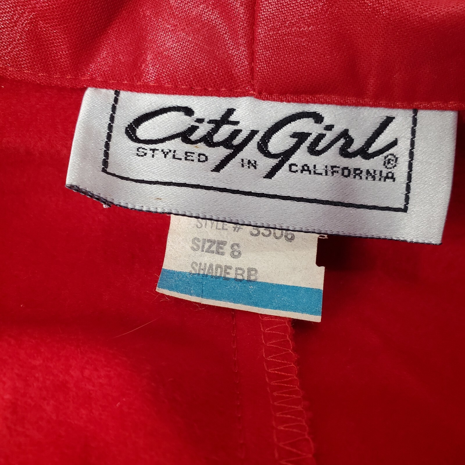 Vintage 80s Red Jacket Pants Batwing Sleeves High Waist Costume Movie Stage New