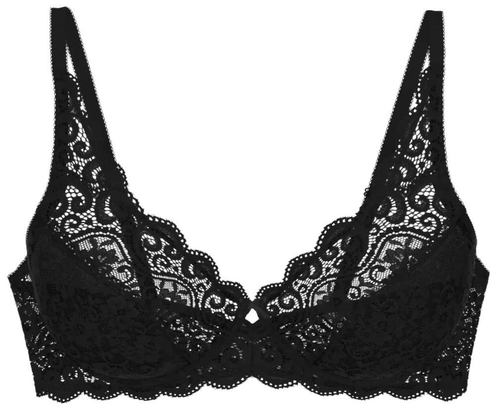 Triumph Womens Amourette Wired Lace Bra – Black