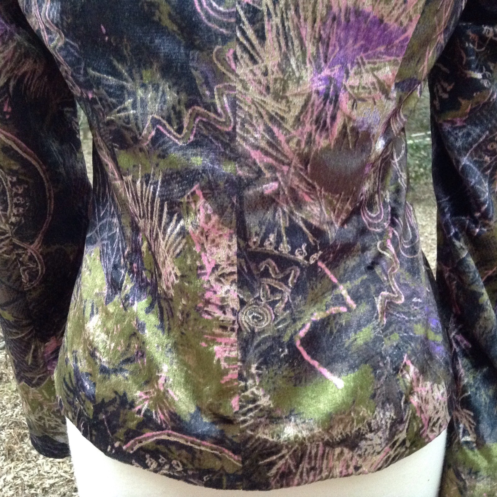 VTG Christian Lacroix Multicolor Button Jacket Sz M? Sz 36 Art Designer Y2K