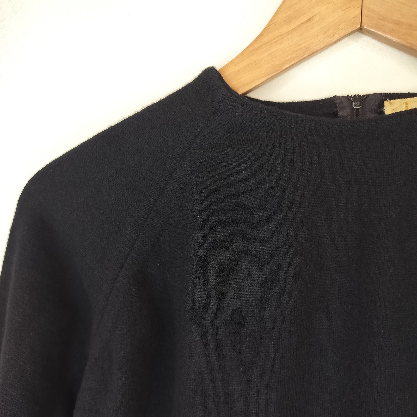 Vtg Dalton James Kenrob Wool Sweater Womens Small Cropped Back Zip Classic 60s