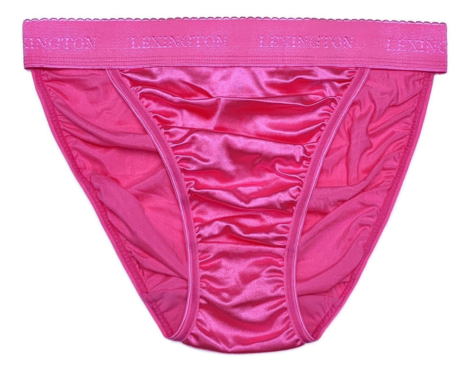 Second Skin Satin Panty Wide Rio Waistband Hot Pink XL