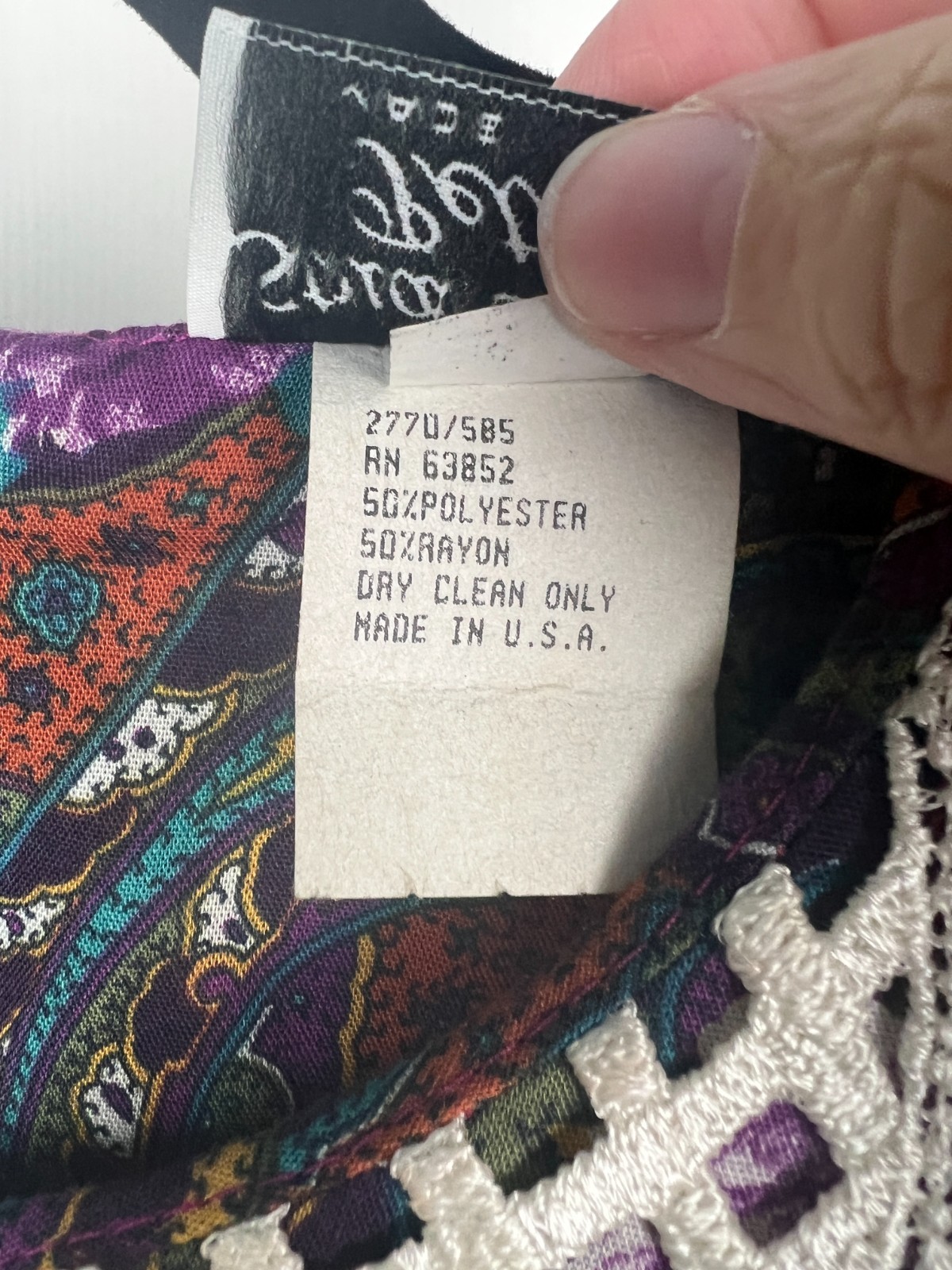 Stuart Alan Petites Size 8 Dark Vintage Floral Dress Cottagecore Lace Collar
