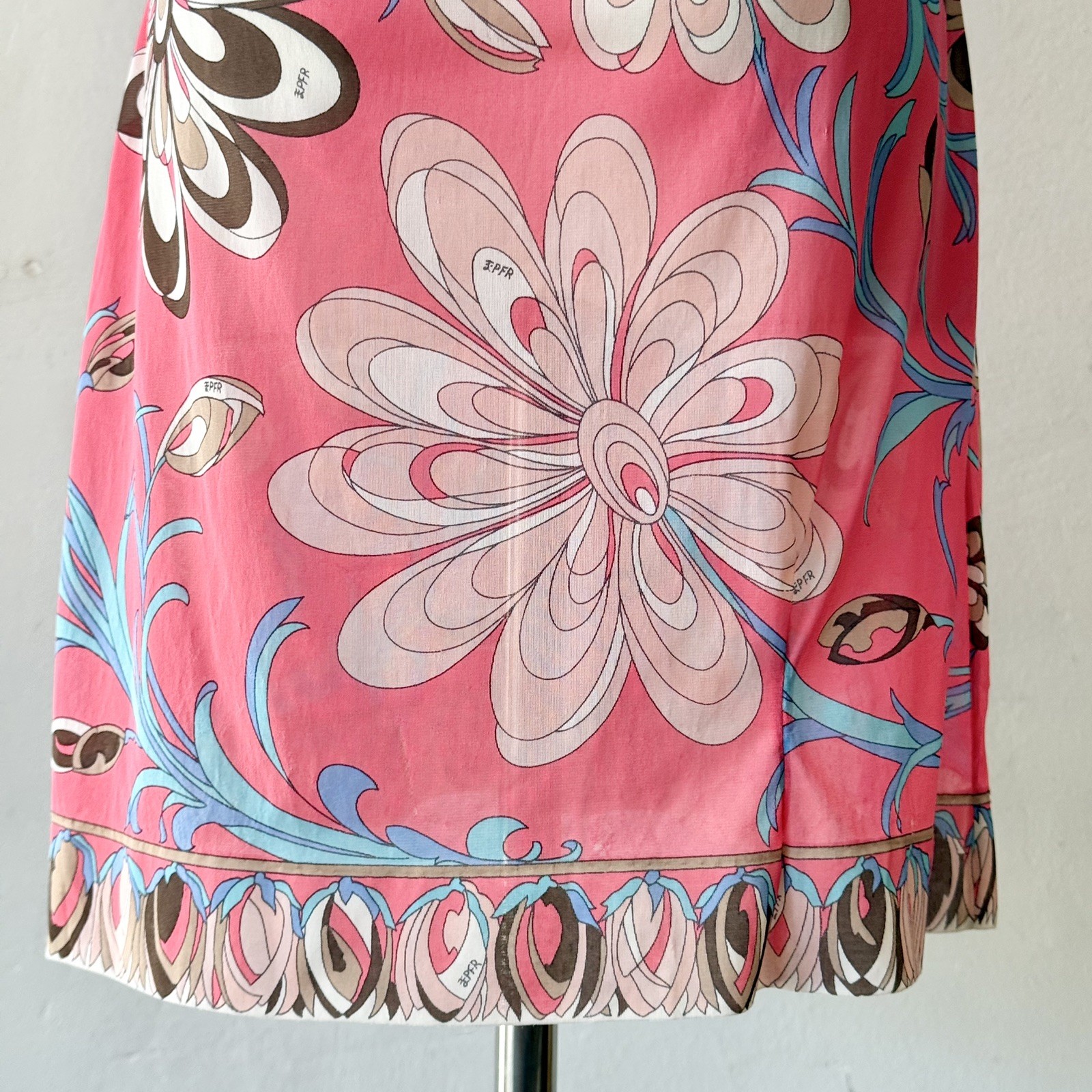VTG 1960’s Emilio Pucci For Formfit Rogers Slip Or Mini Dress, Iconic Print, Mod