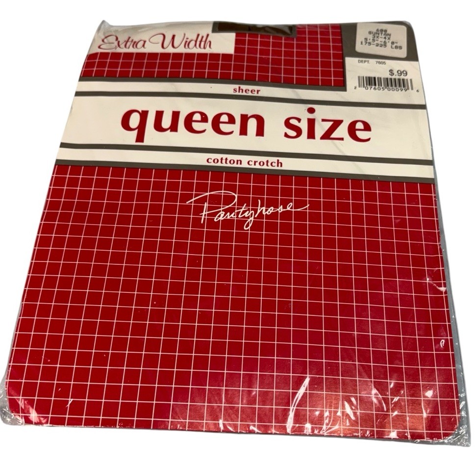 Vintage Deep Tones Queen Size Sheer Pantyhose 3X-4X NOS USA Lot 4 Coffee Suntan