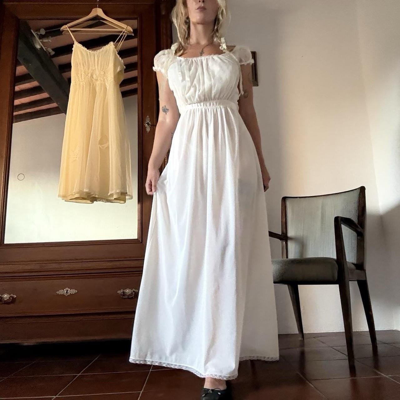 50’s Flower Ghost Nightgown
