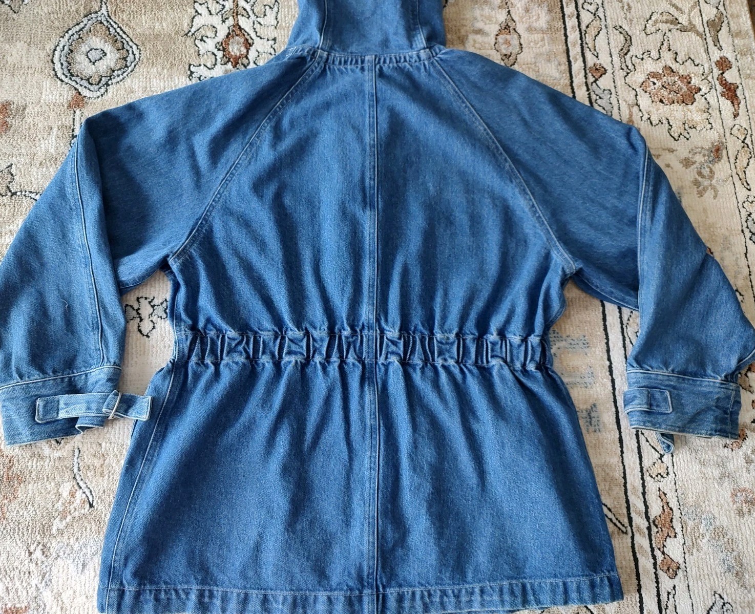 Vintage Womens Chore Barn Jacket Denim 90s Y2K Size Medium Jones Wear Hooded