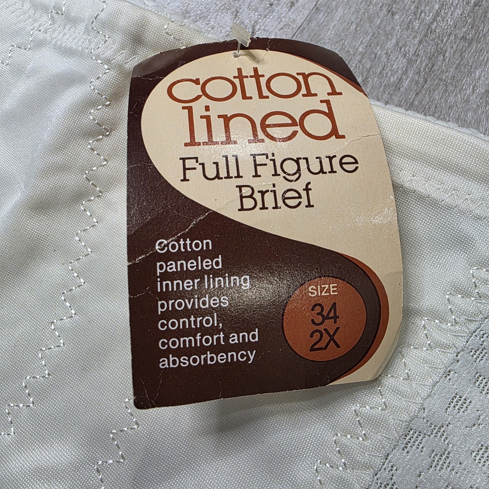Vintage Cotton Lined Full Figure High Waist Brief Size 34 2x NWT!