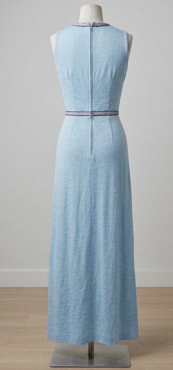 Super Rare 1960s Lilly Pulitzer”The Lilly” Maxi Dress w Chevron Embroidery