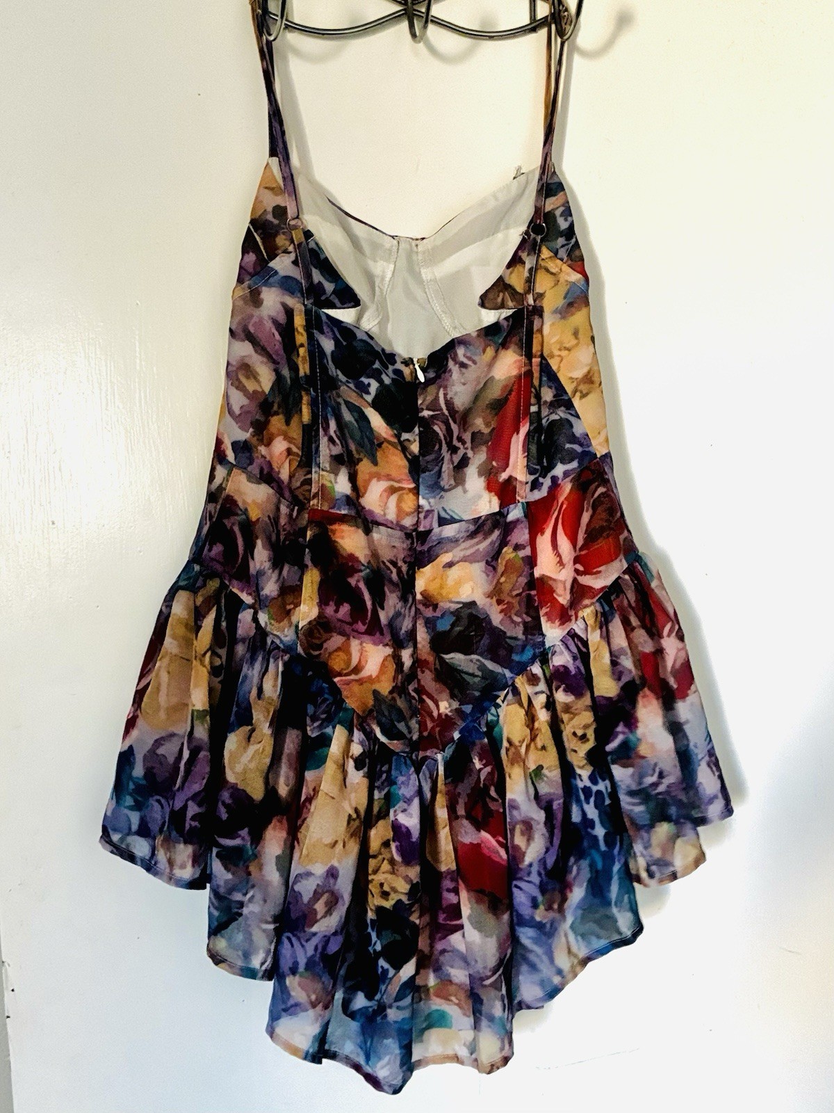 Cider CottageCore Boustier Mini Impressionist Floral Dress Size Small/med