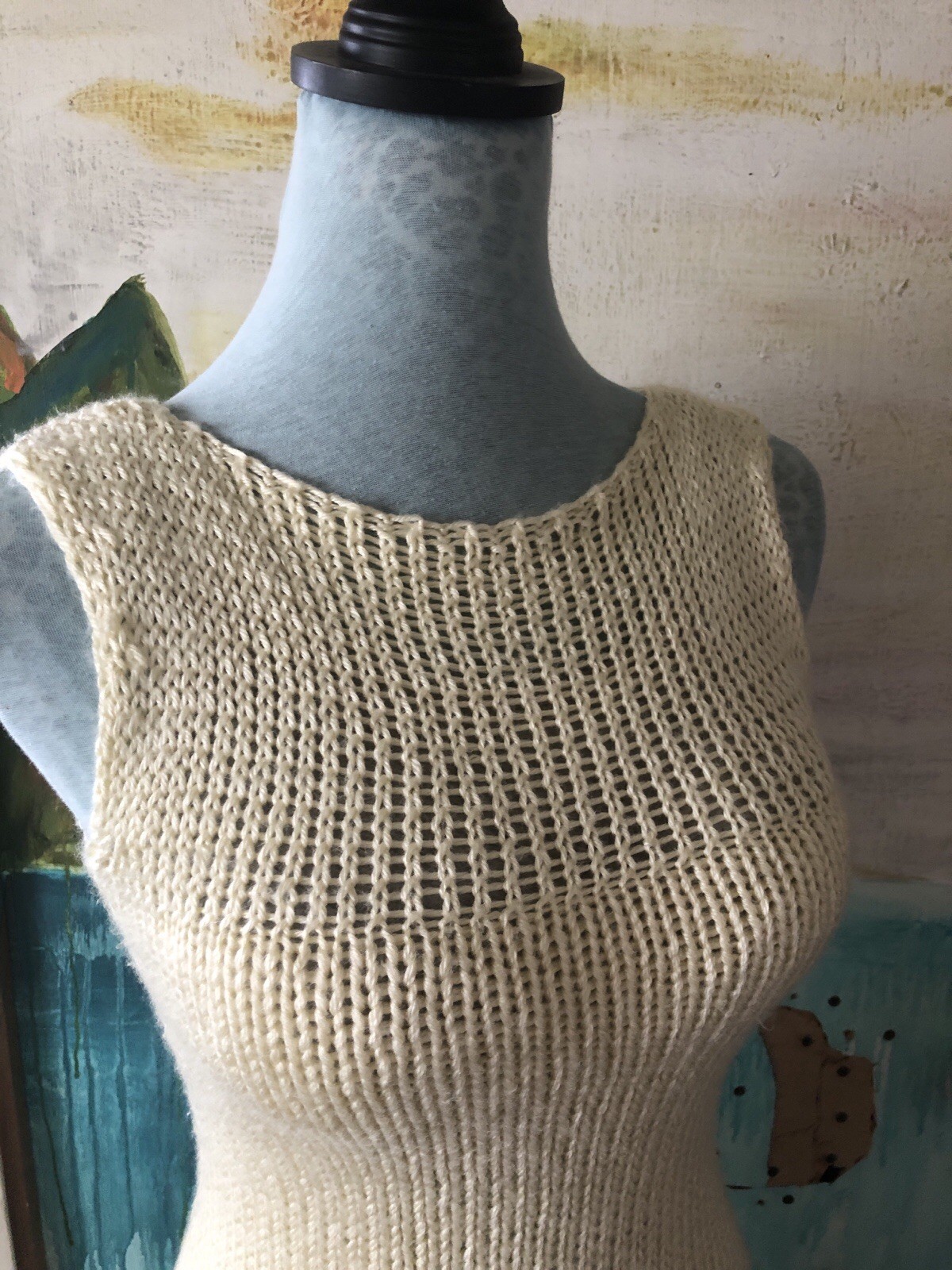 Vintage Hand Knitted Elegant Dress