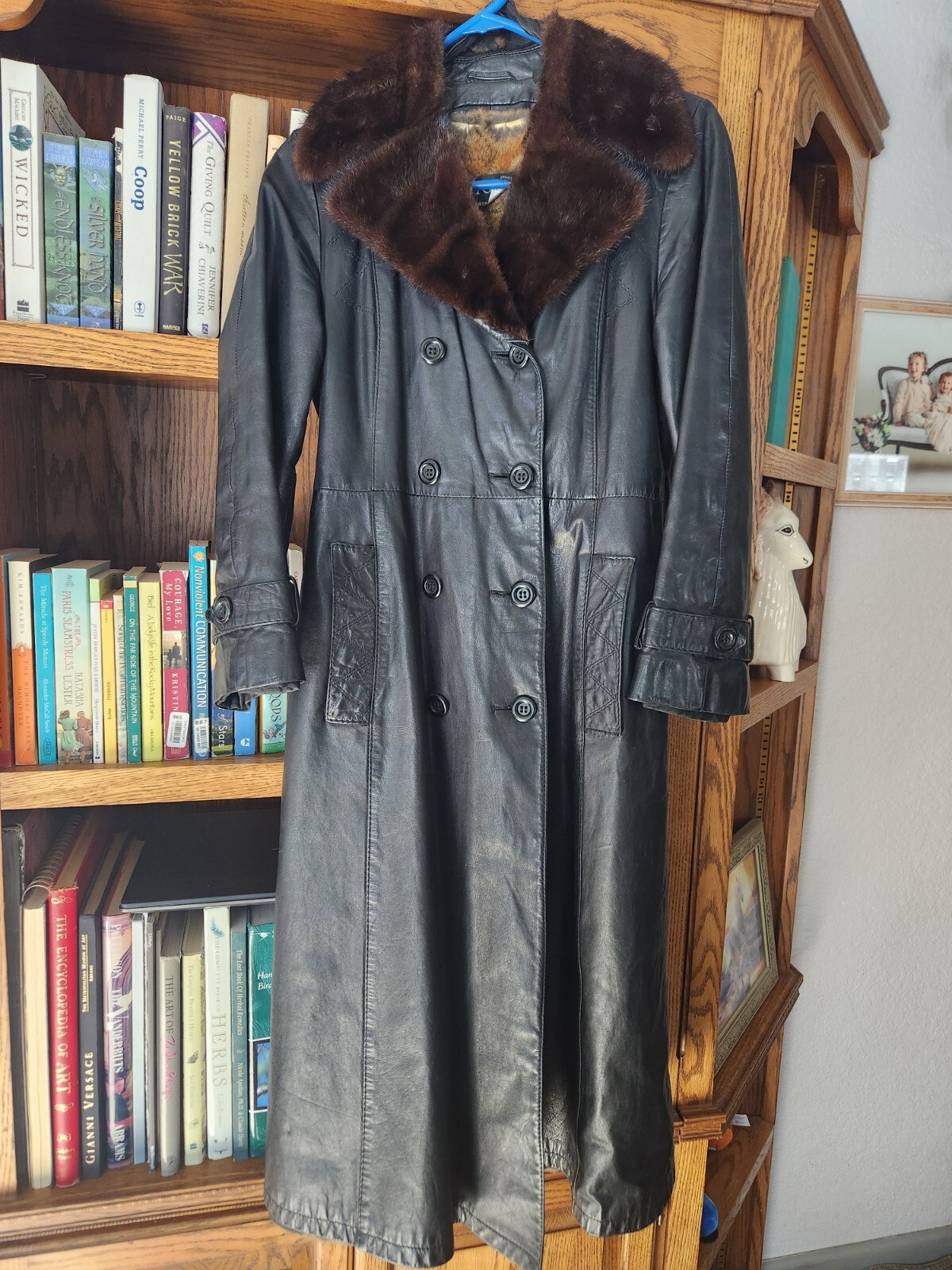 Saks Fifth Avenue Revillon Boutique Paris Trench Mink Hamster Leather Fur Coat