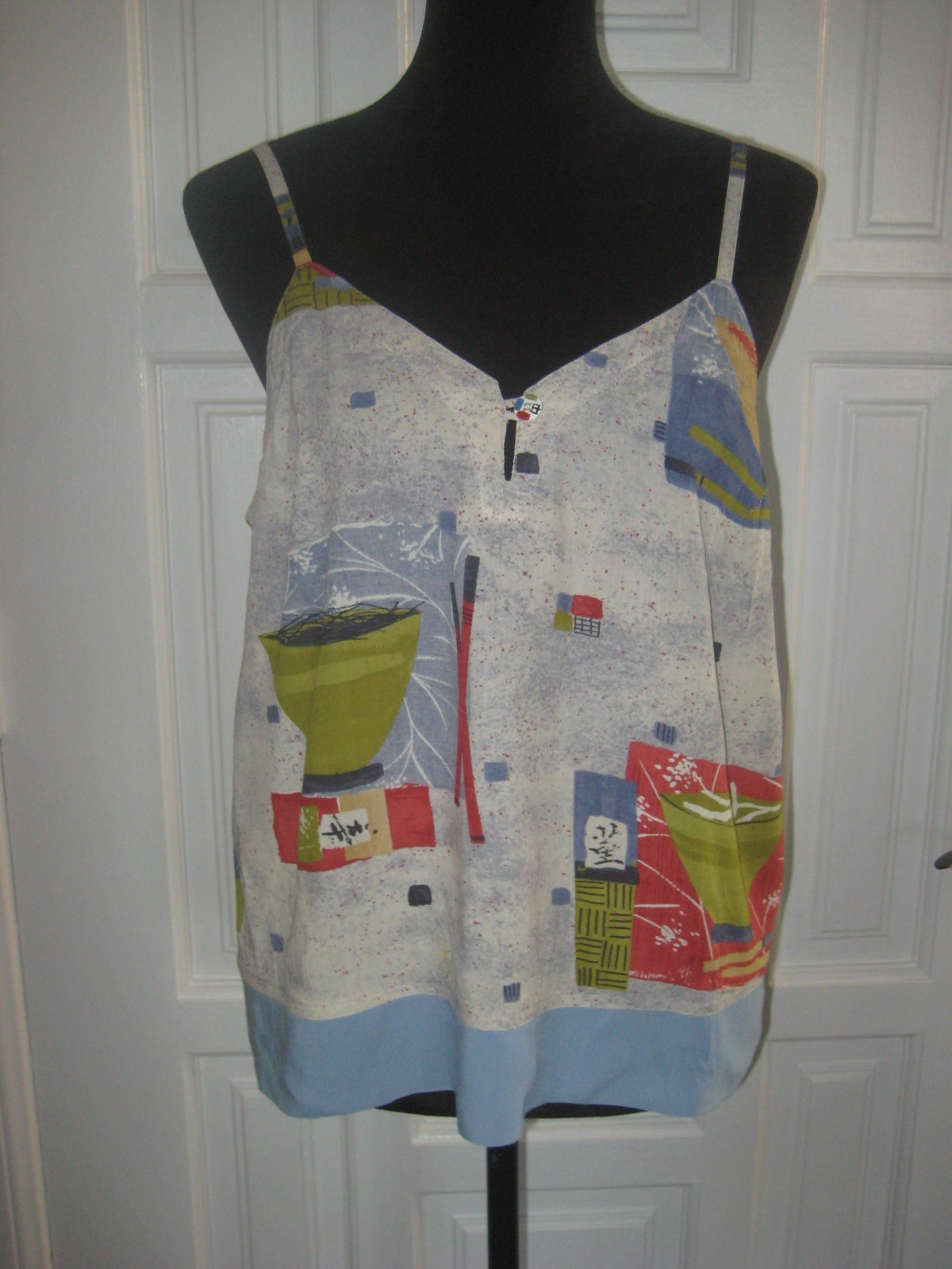 Vintage Jams World rayon Chopstick 3 pcs cami (L) tunic (L) pants (S) set L/S