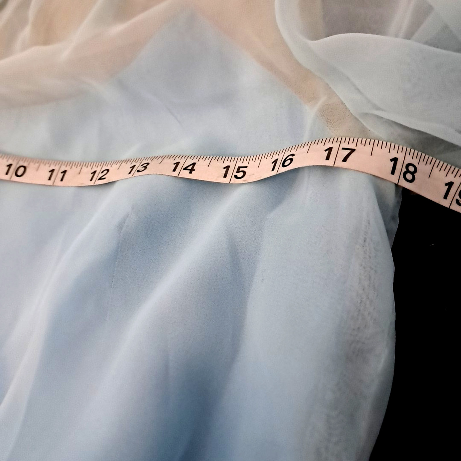 Vtg 70s Sheer Chiffon Rhinestone Maxi Dress Size 9 Blue Regency Formal Union Tag