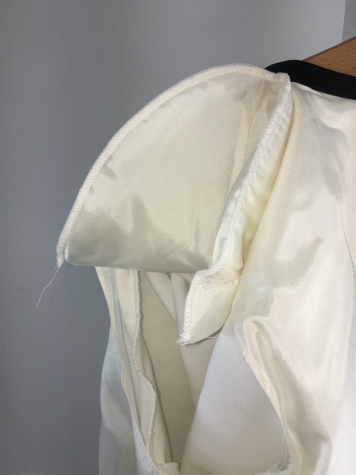 Vtg 1980s Kastina Blazer Jacket White Black Trim Dressy Sz 10 Peplum Bust 36&Prime;