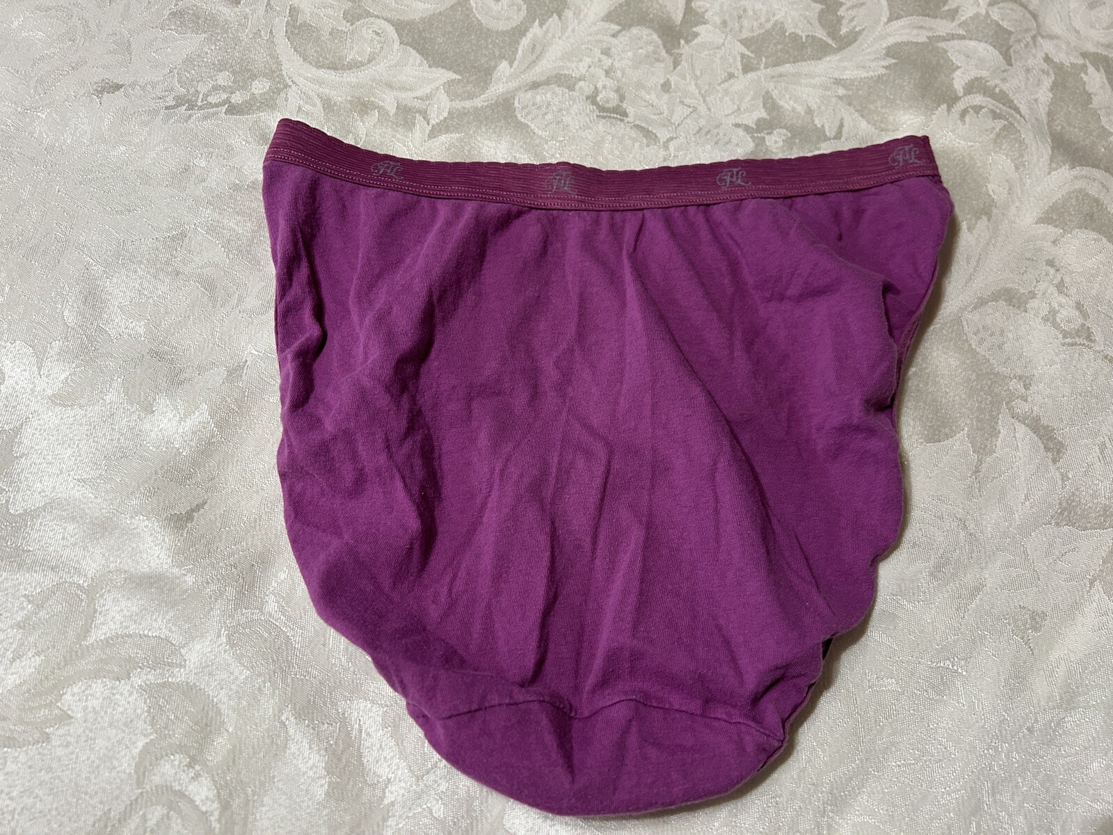 Vtg 90&rsquo;s FRUIT OF THE LOOM 100% Cotton Signature Hi-Leg Sz 7 Rose Pink Panties