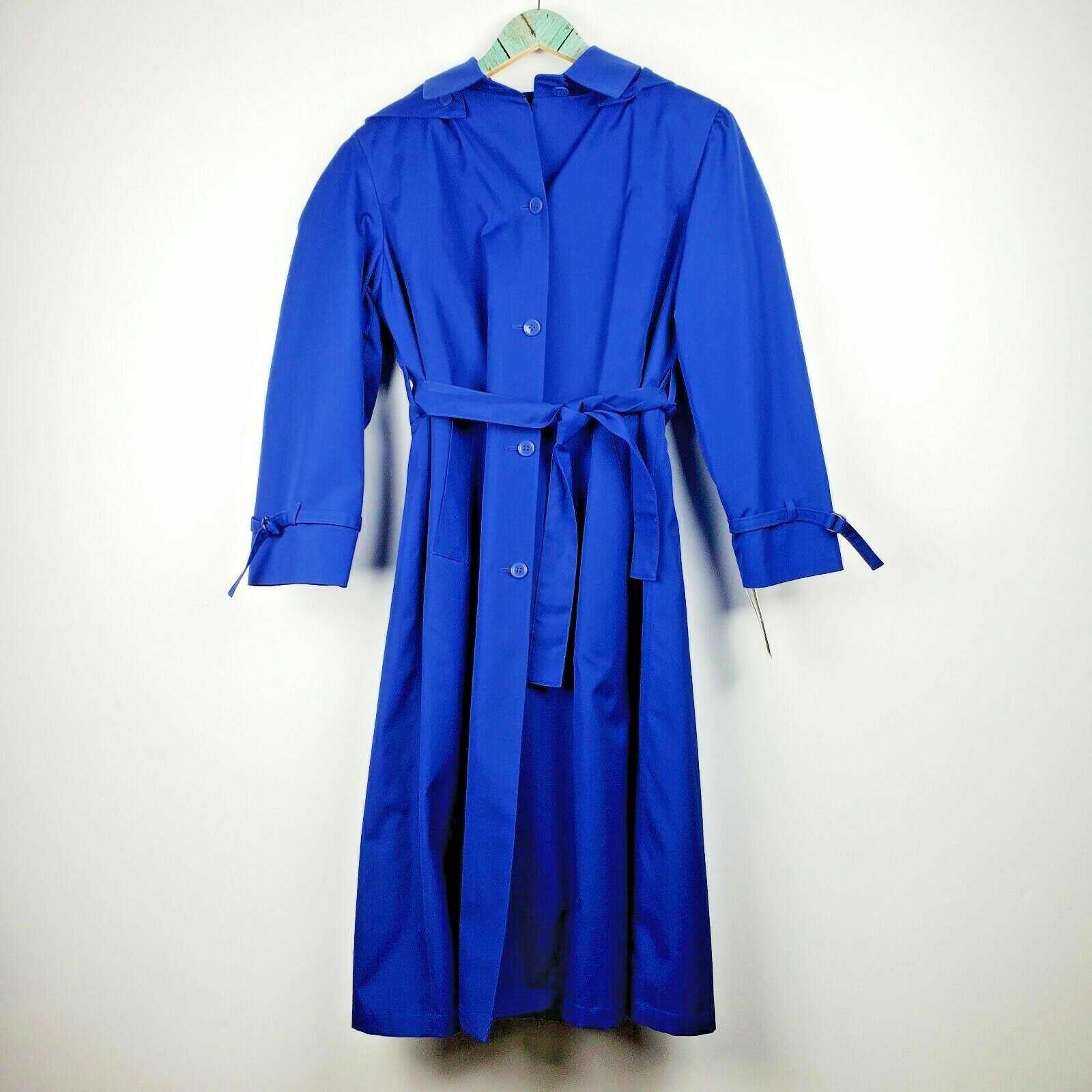 Vintage 1990&rsquo;s Misty Harbor Model Beth Cobalt Blue Rmvbl Liner Coat 6 Petite NWT