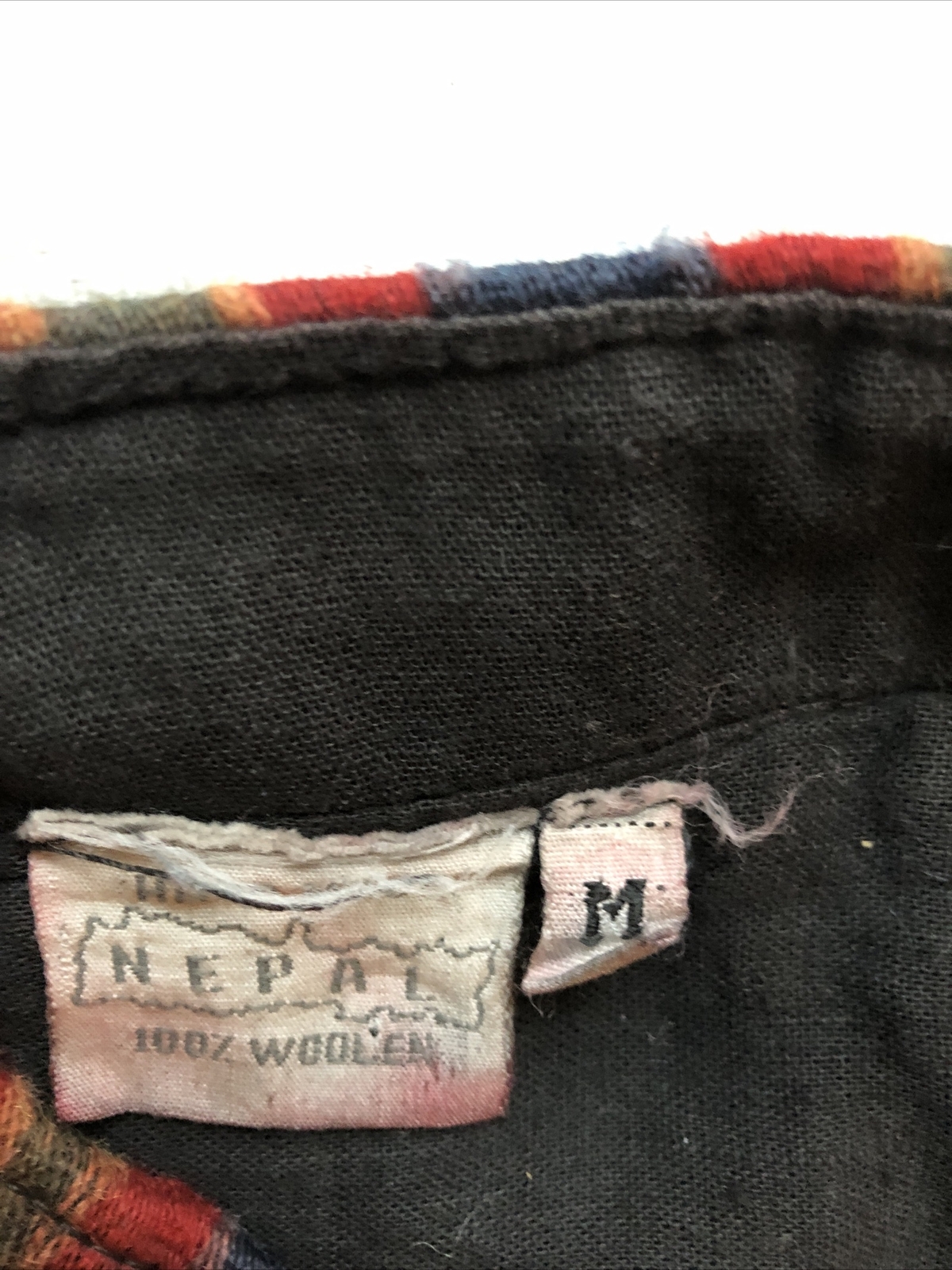 VINTAGE HANDMADE NEPAL 100% WOOL LINED JACKET SIZE MEDIUM