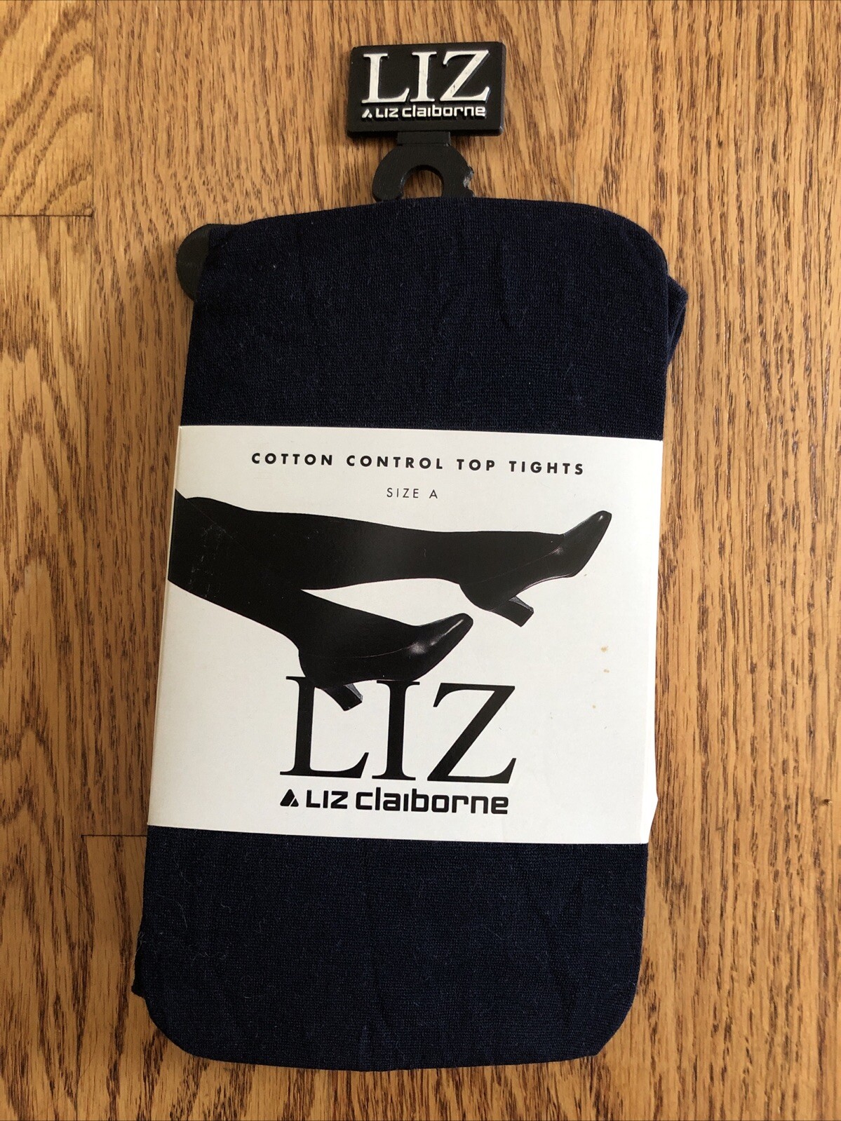Vtg NWT 1990s Liz Claiborne Opaque Control Top Tights Size A Navy USA