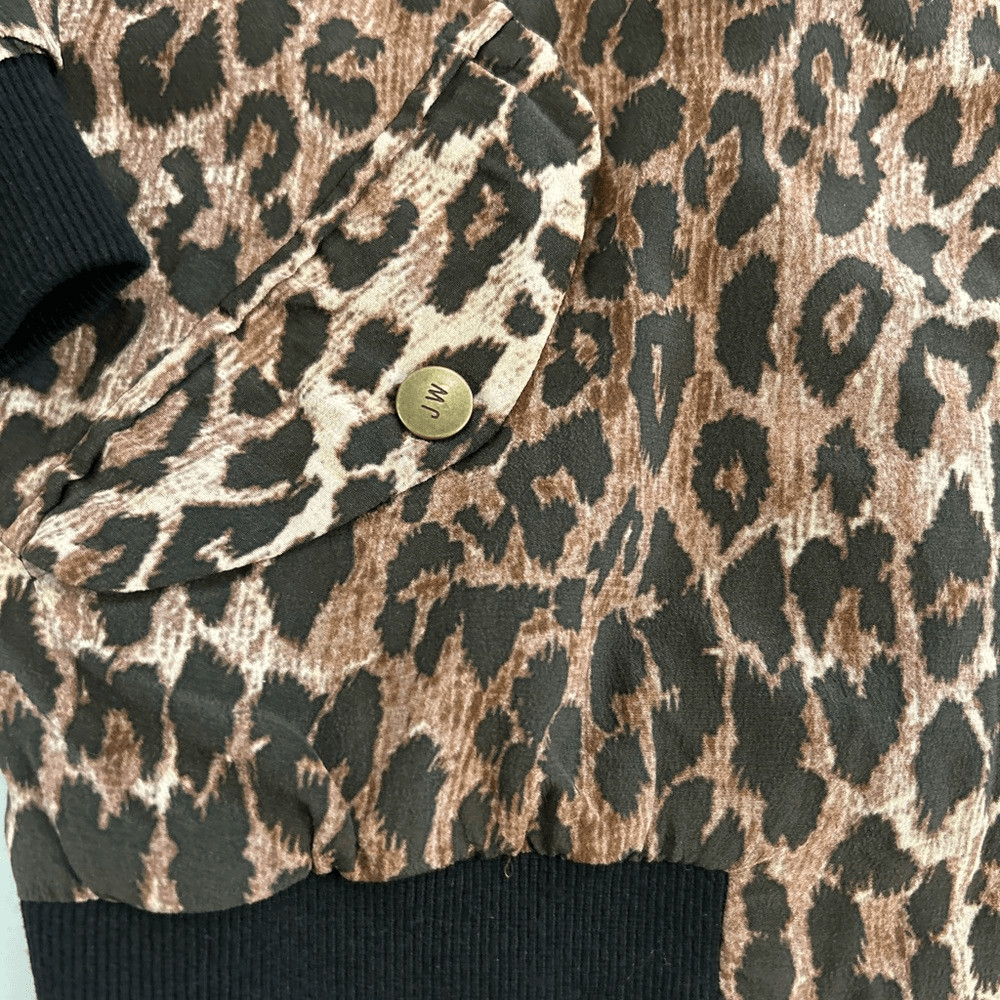 Johnny Was Brown and Black Leopard Print Jacket