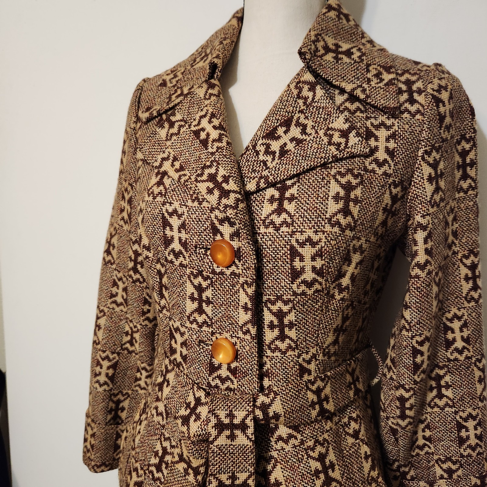 Mint True Vintage 60s Maxi Coat British Hong Kong Ultra Mod classic